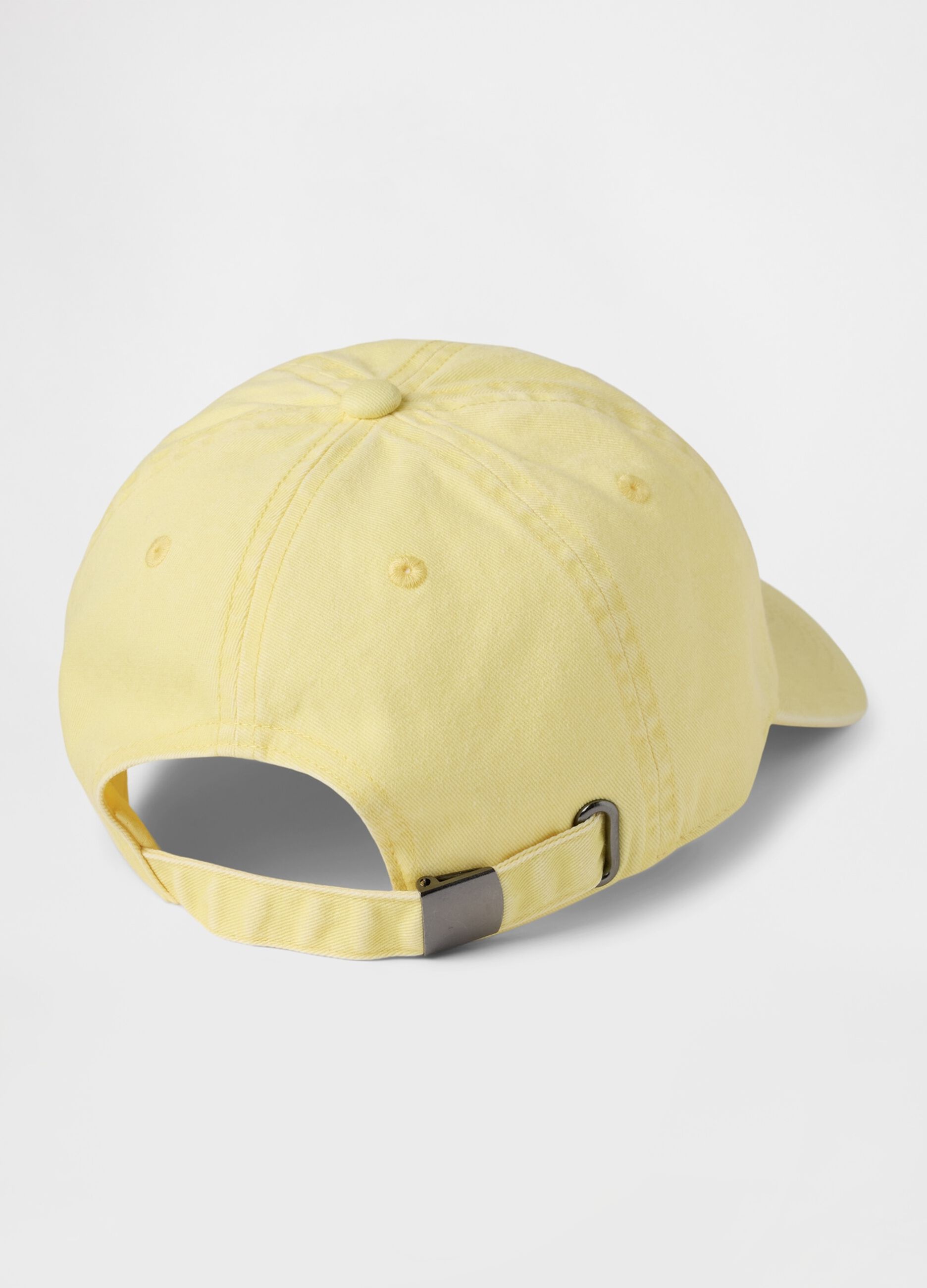 Cappello da baseball giallo in cotone_1