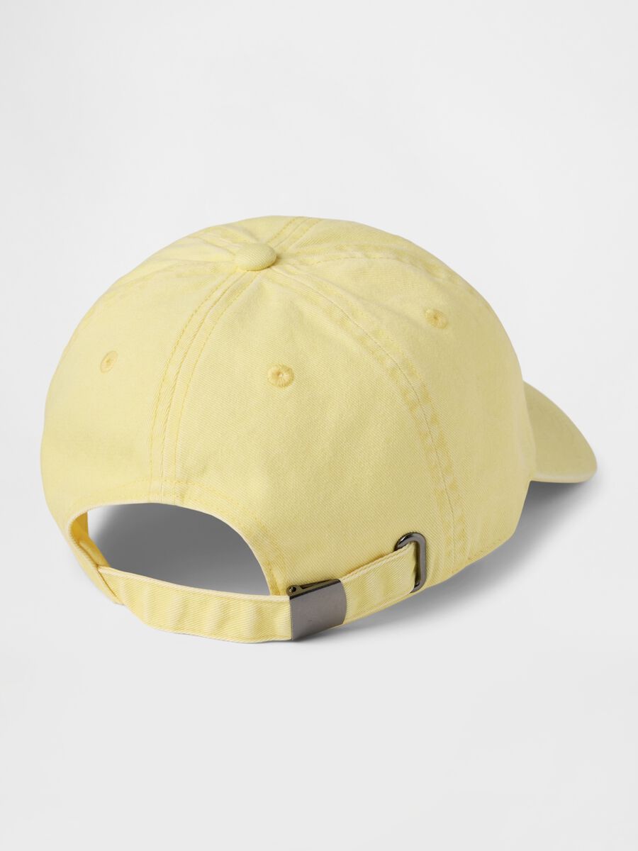 Cappello da baseball giallo in cotone Donna_1