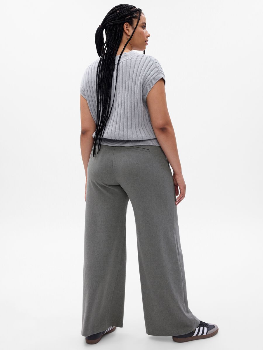 Wide-leg trousers with high waist Woman_4