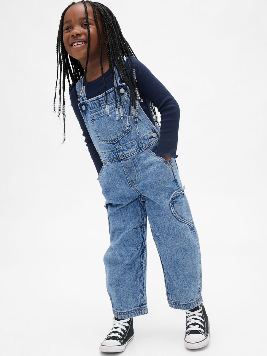 Salopette denim in cotone per bambina Bimba_0