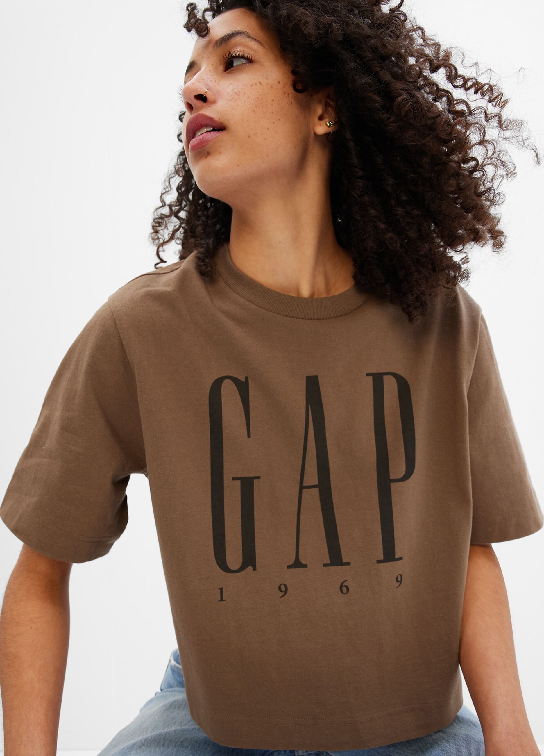 T-shirt oversize con stampa logo