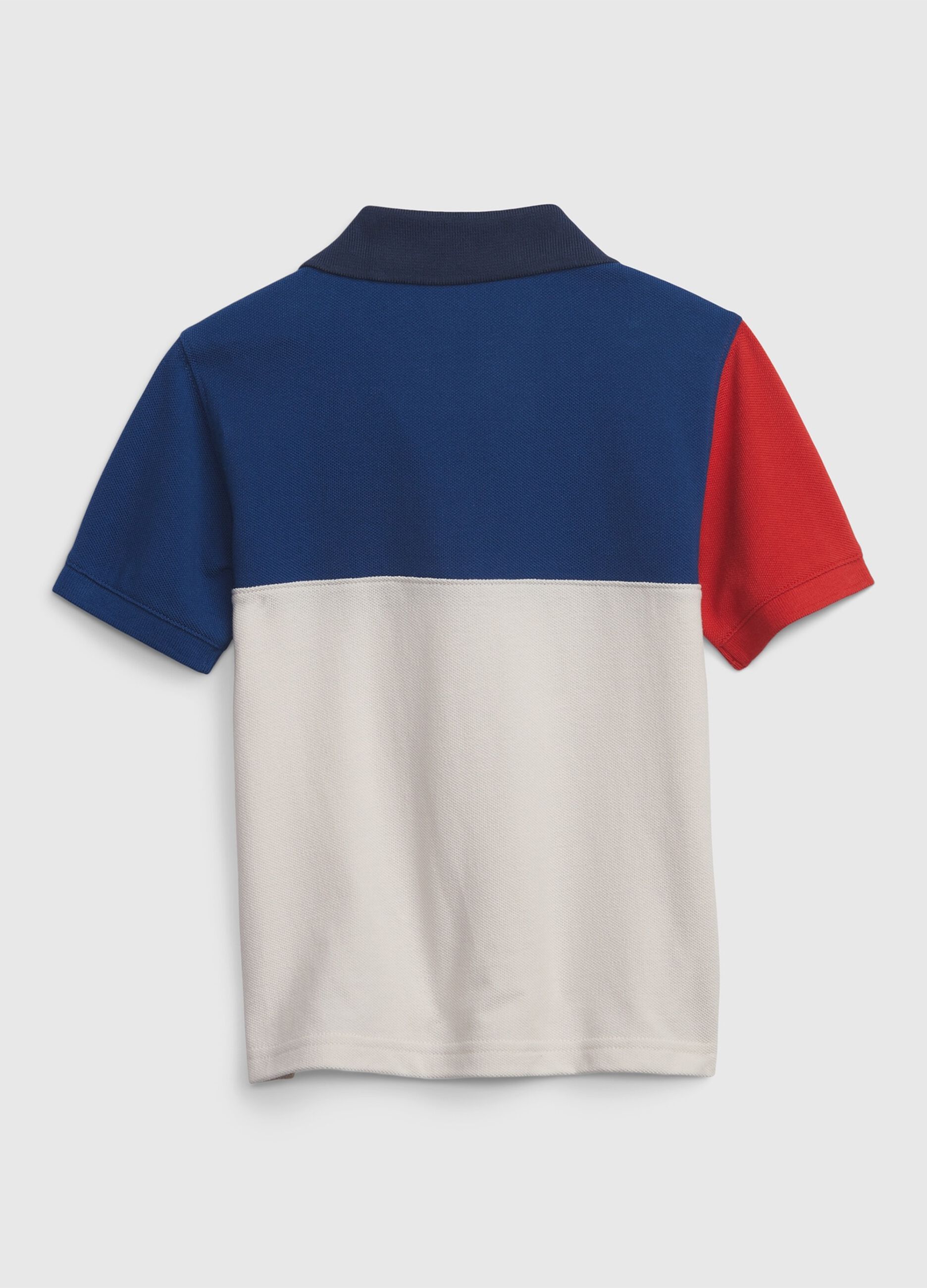 Colour block polo shirt with embroidered Logo_1