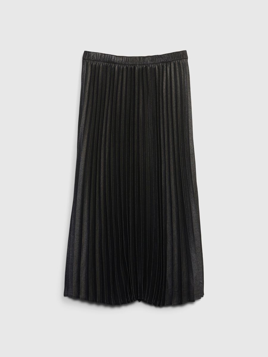 Gonna midi plisse effetto metallizzato Donna_5