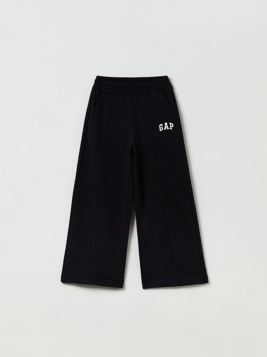 Wide-leg joggers with embroidered logo Girl_0