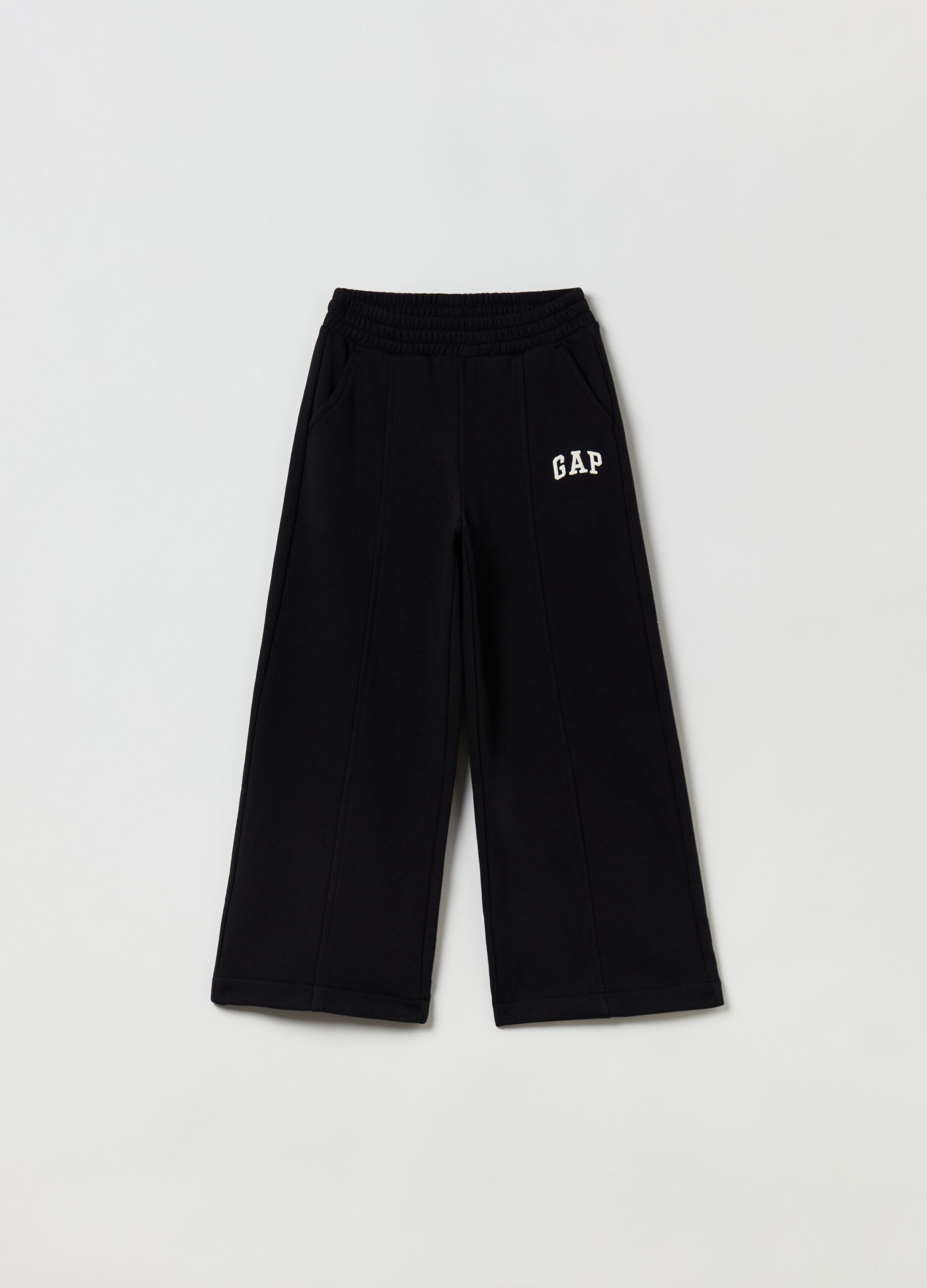 Wide-leg joggers with embroidered logo