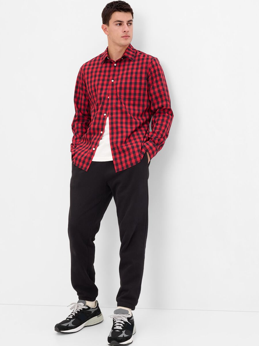 Regular-fit shirt in check poplin Man_0
