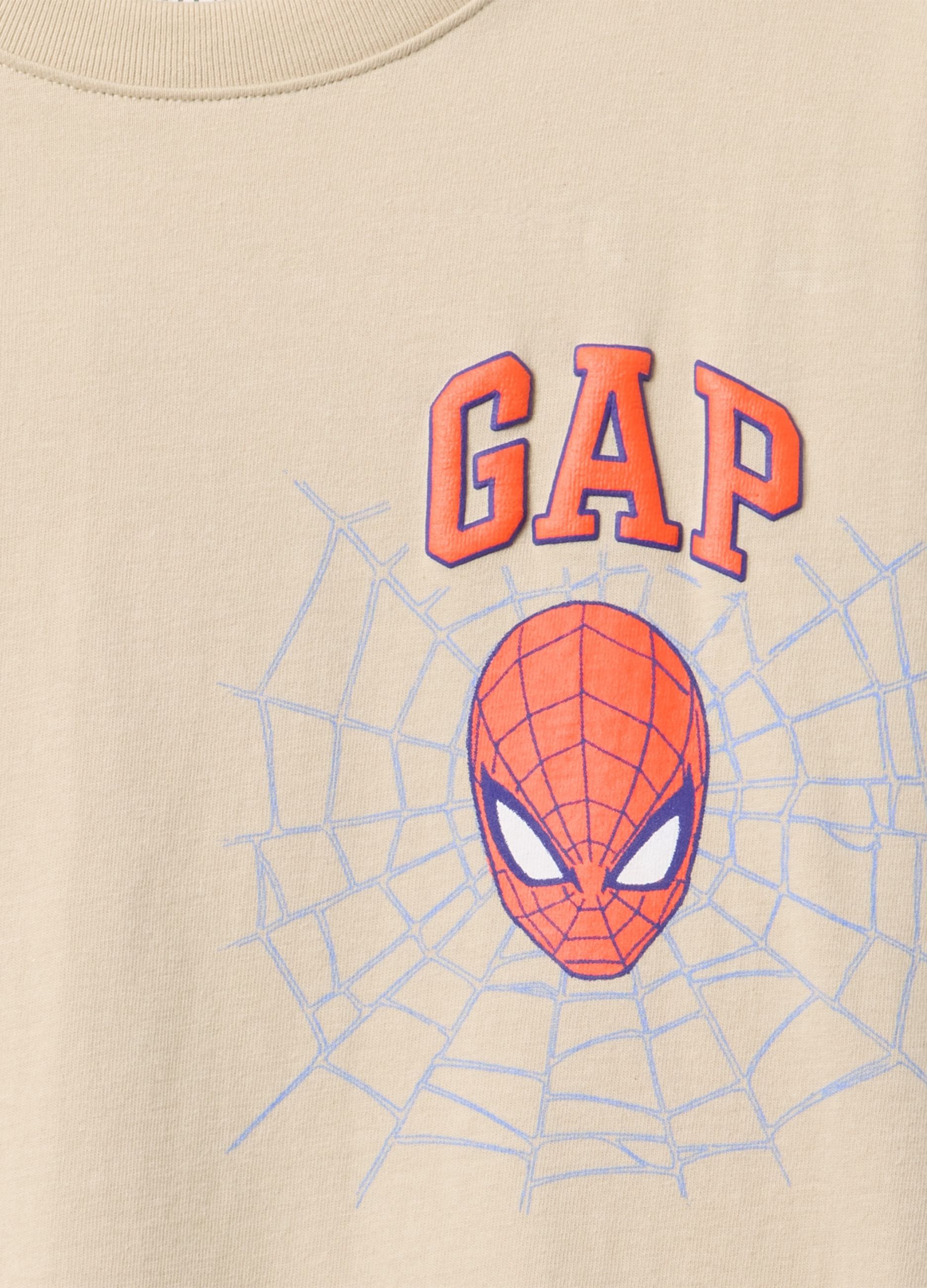 T-shirt beige con stampa GAP e Spider-Man_1