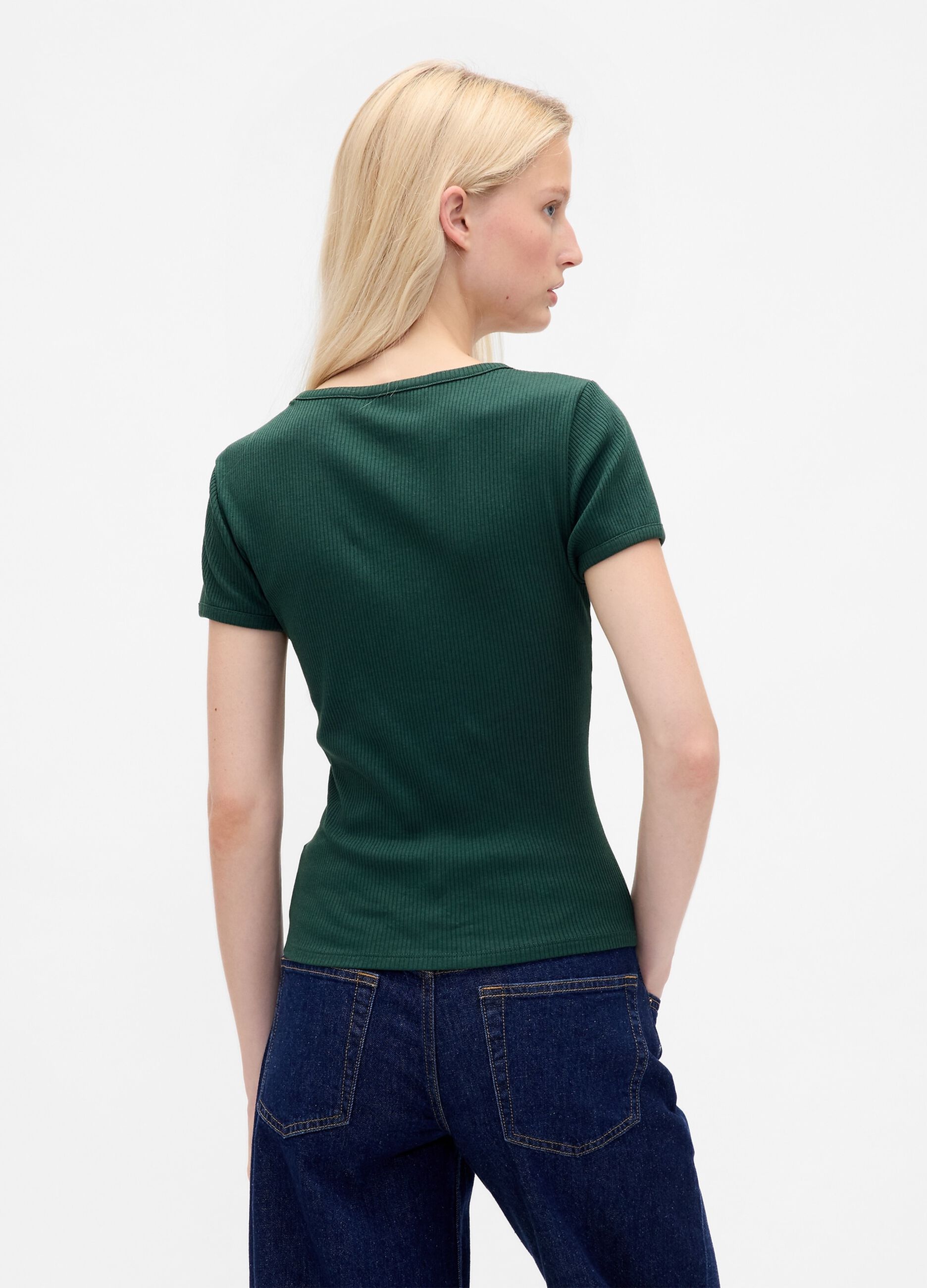 Short-sleeved green t-shirt_2
