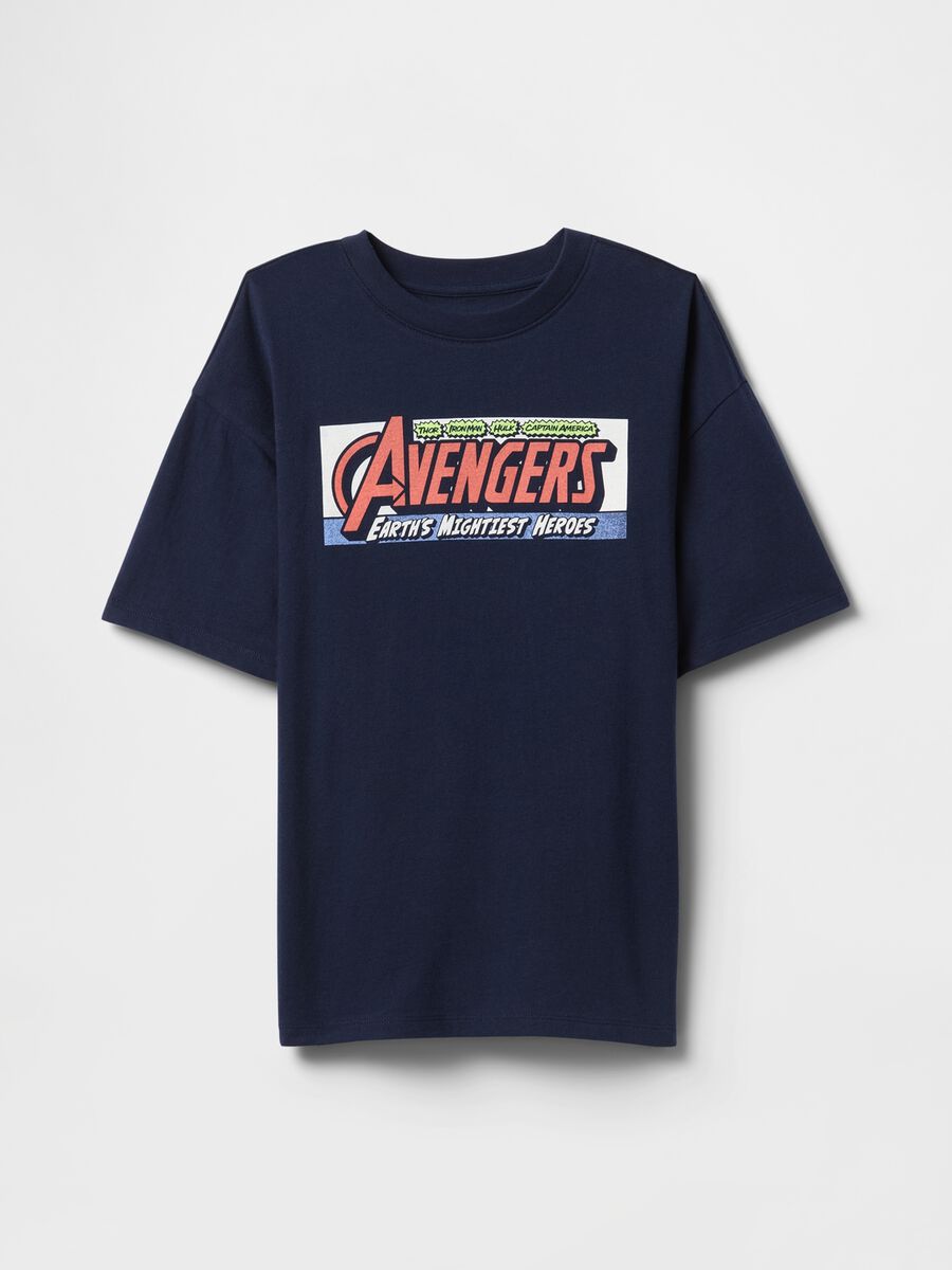 T-shirt Avengers blu con stampa grafica Boy_0