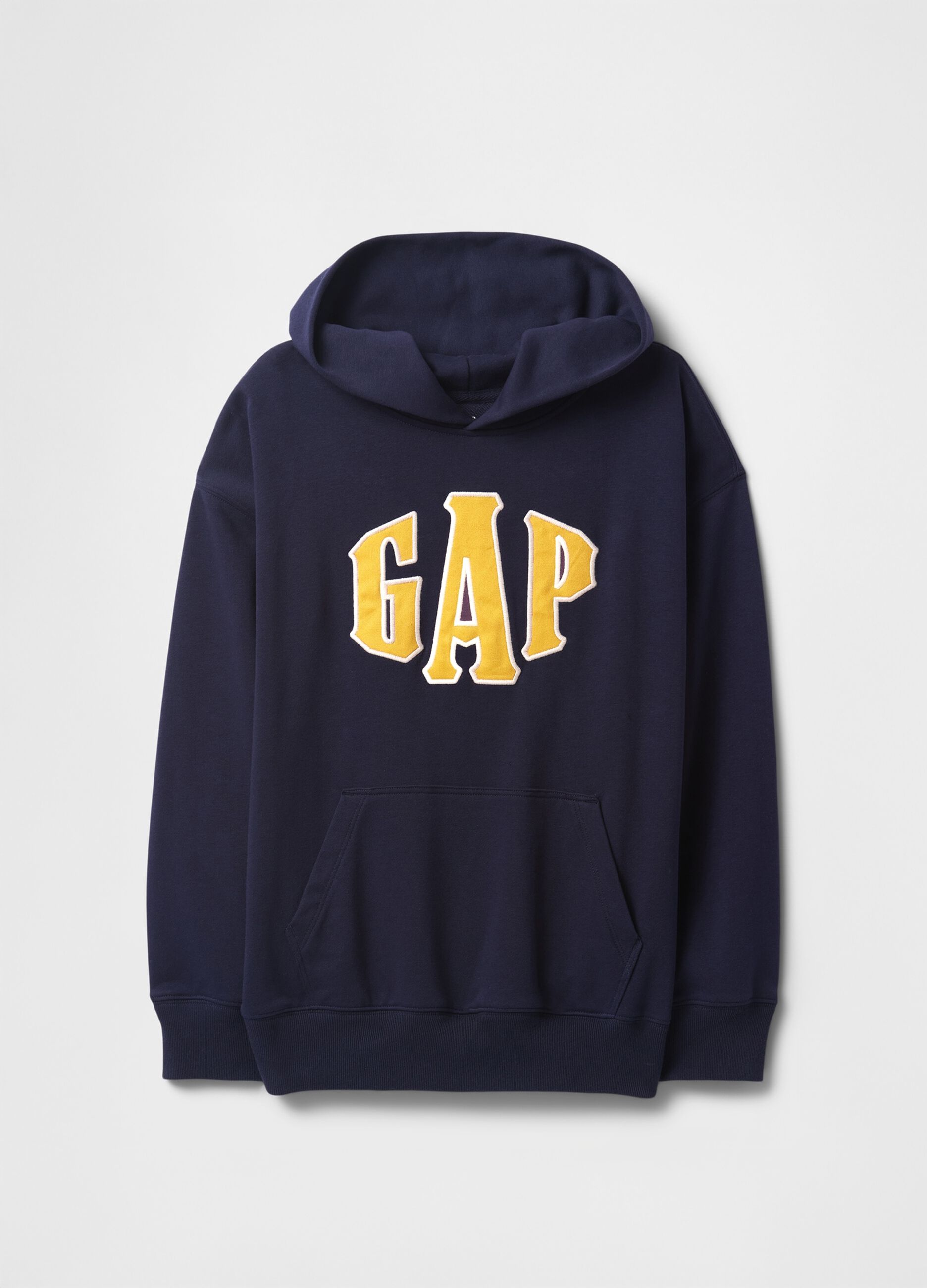 Felpa blu con cappuccio e logo GAP_4