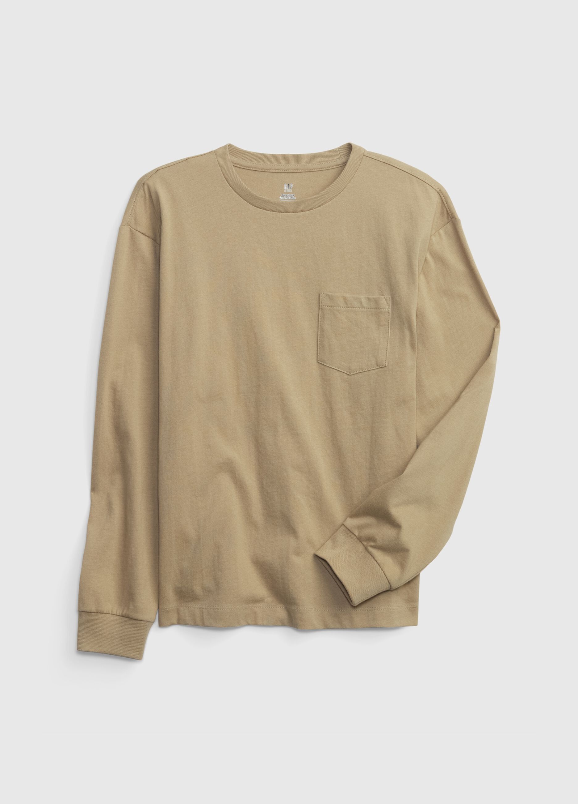 Long-sleeved T-shirt with pocket