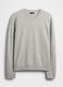 Maglione girocollo grigio in misto cotone_3