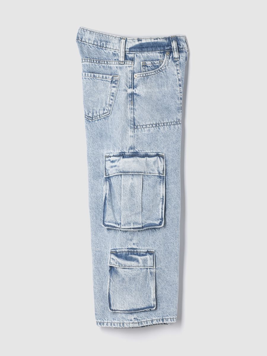 Jeans baggy fit multi tasche Bambina_2