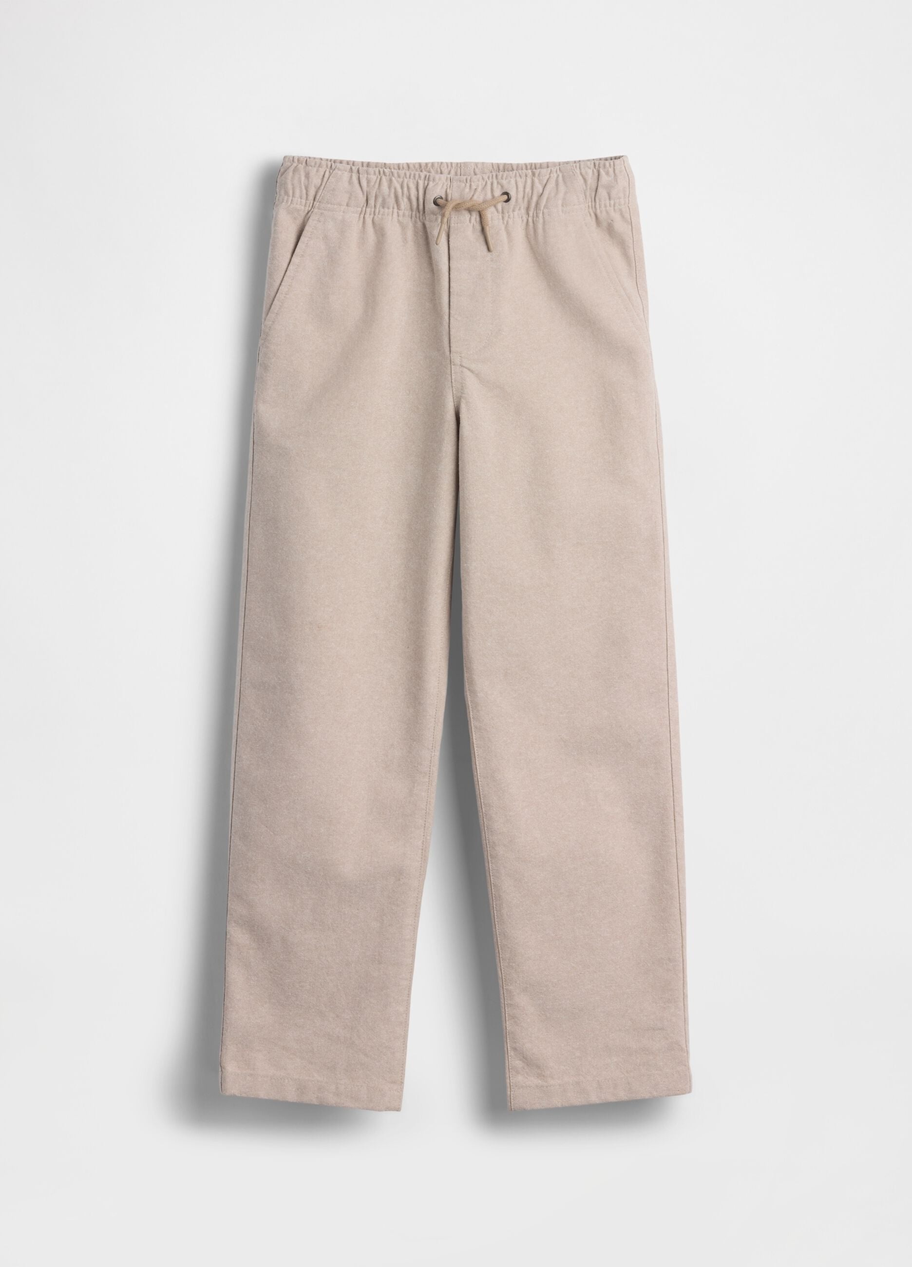 Pantaloni in misto lino e cotone