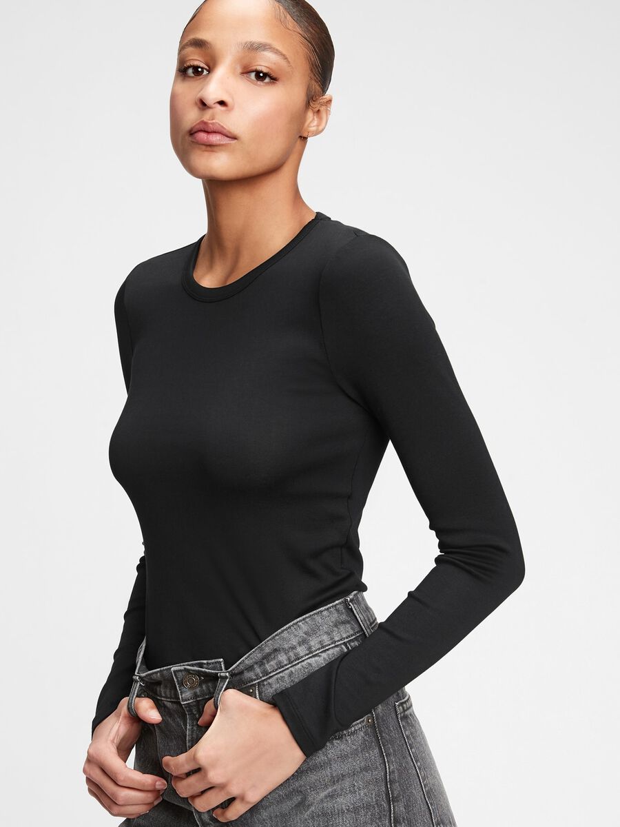 T-shirt in cotone Supima e modal stretch Donna_0