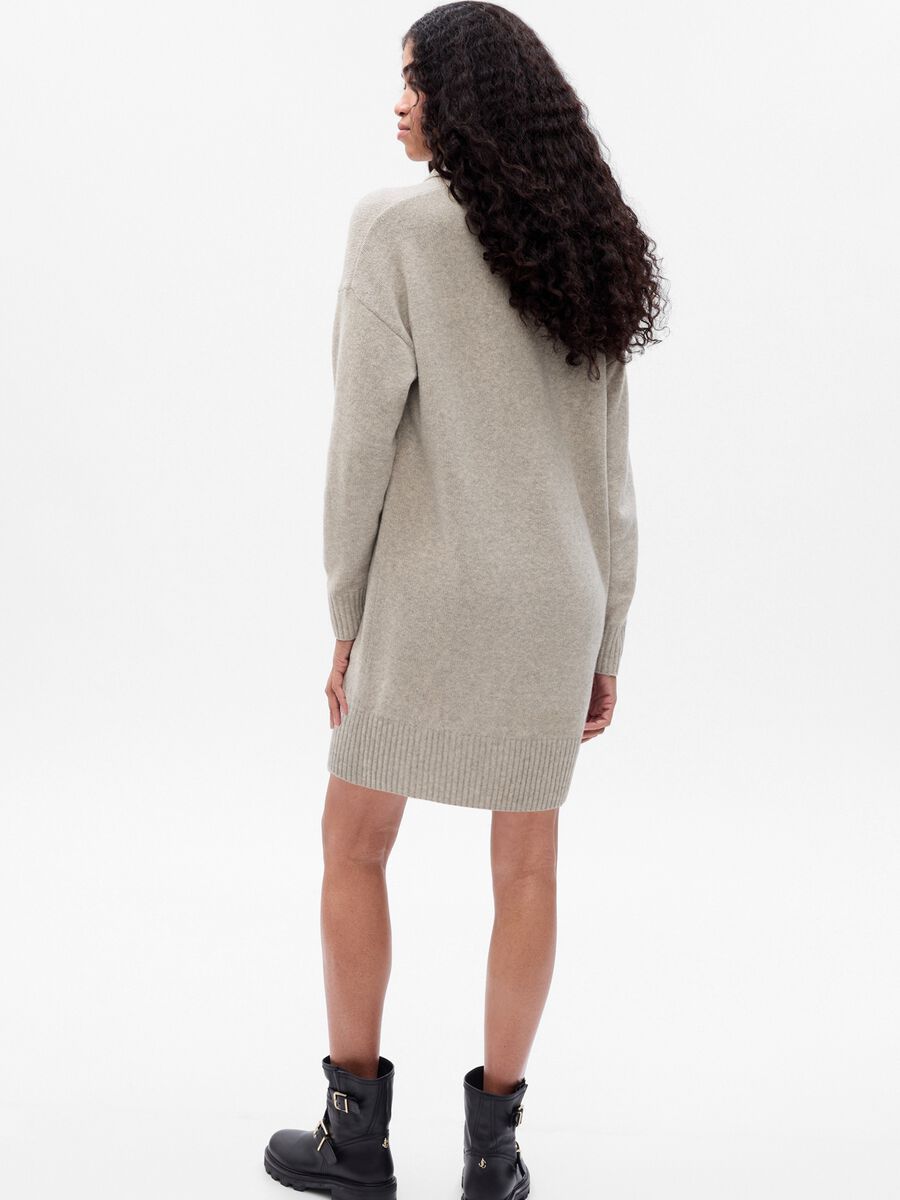 Abito corto oversize con collo alto Donna_1