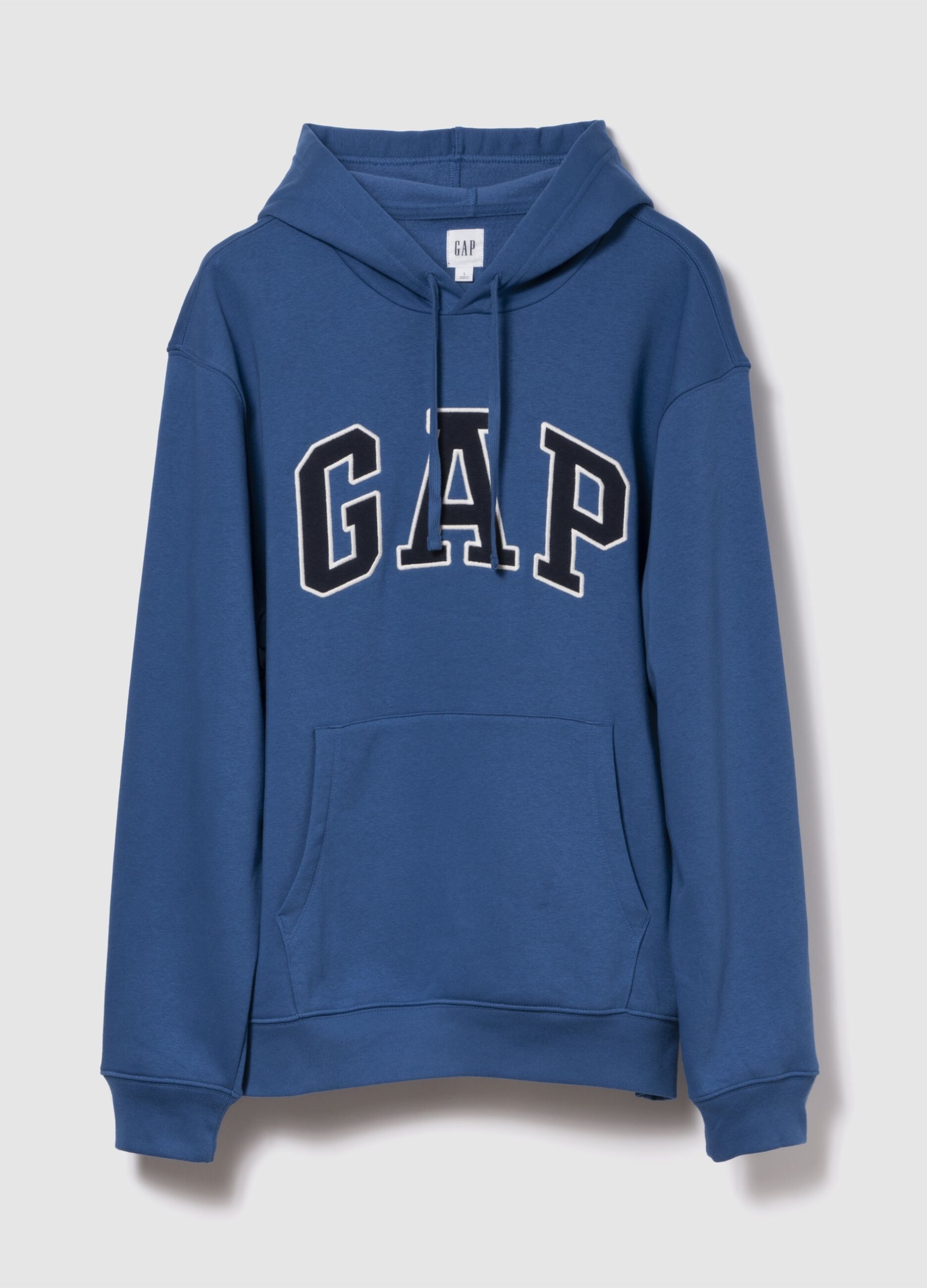 Felpa blu con cappuccio