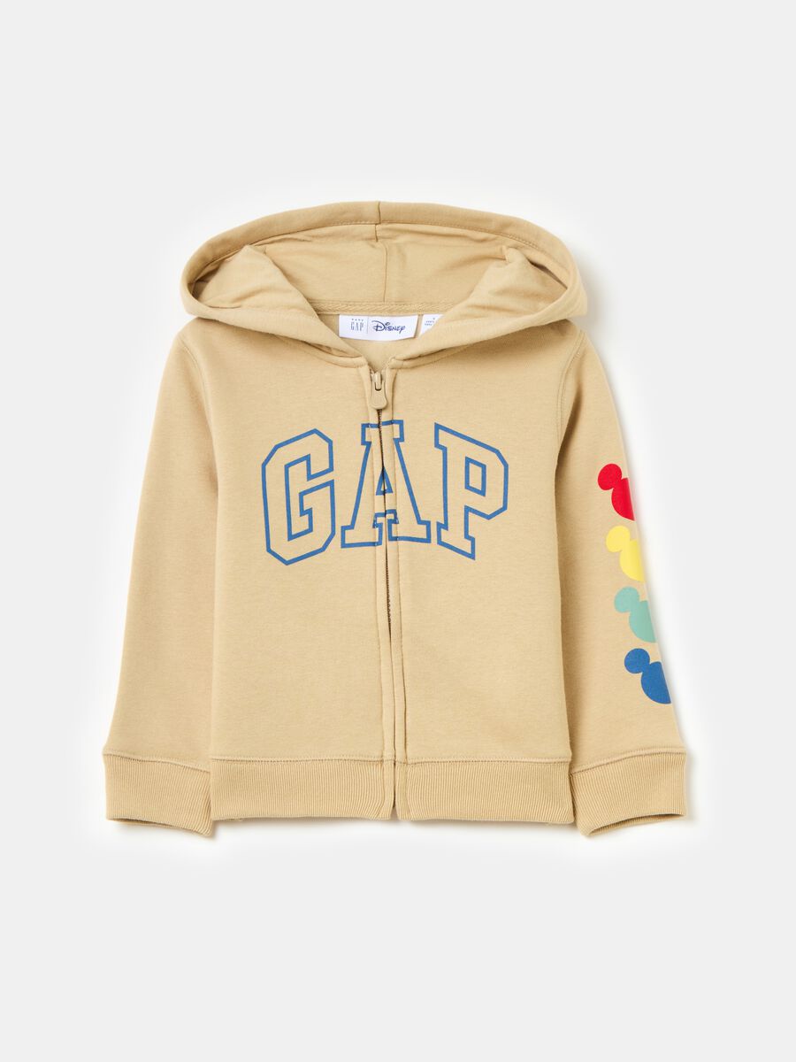 Full-zip sweatshirt with ears and Disney Mickey Mouse print Newborn Boy_0