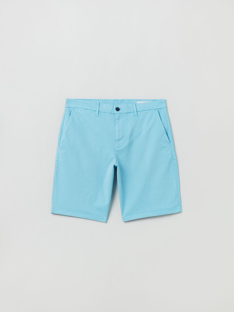 Stretch cotton Bermuda shorts Man_0