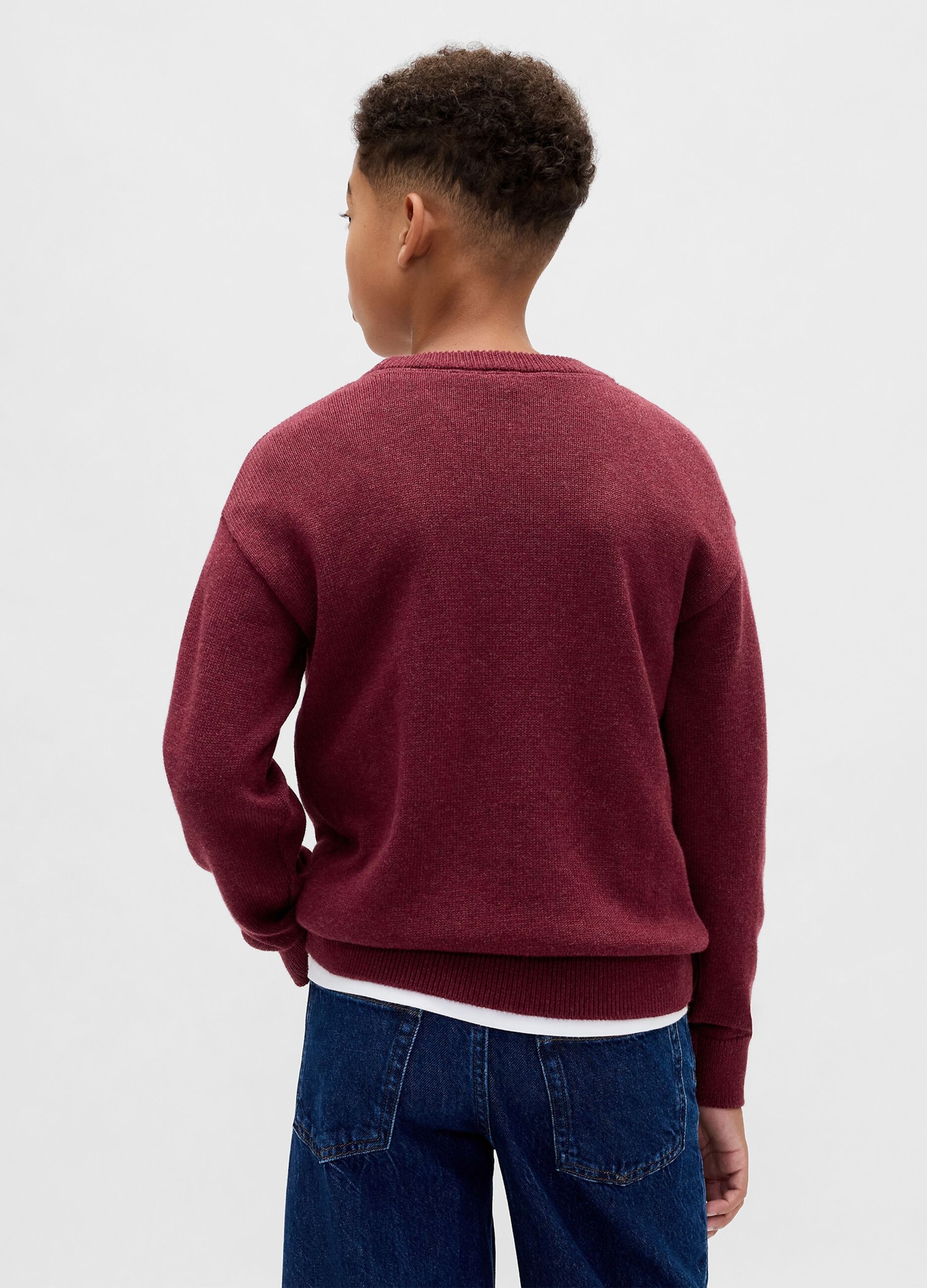 Maglione rosso in cotone_2