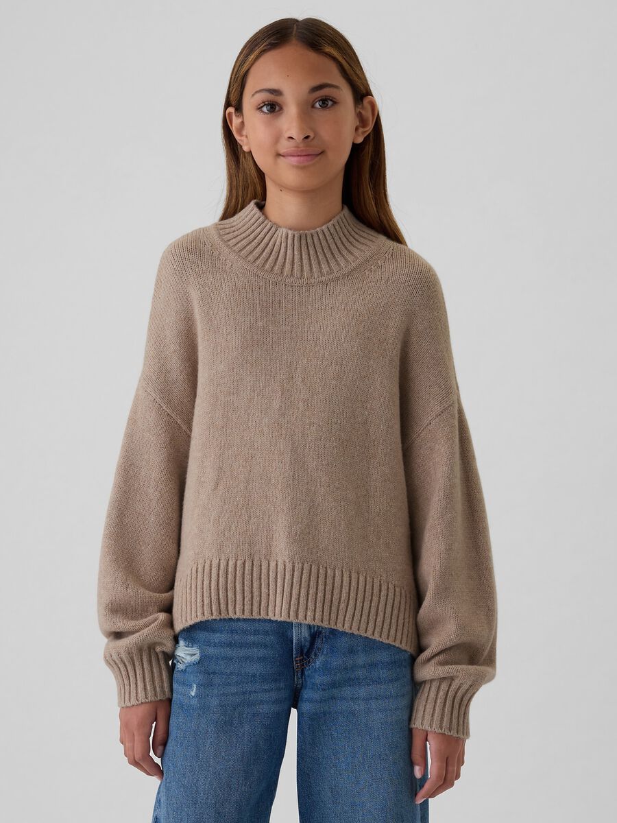 Pullover oversize mock neck Bambina_0