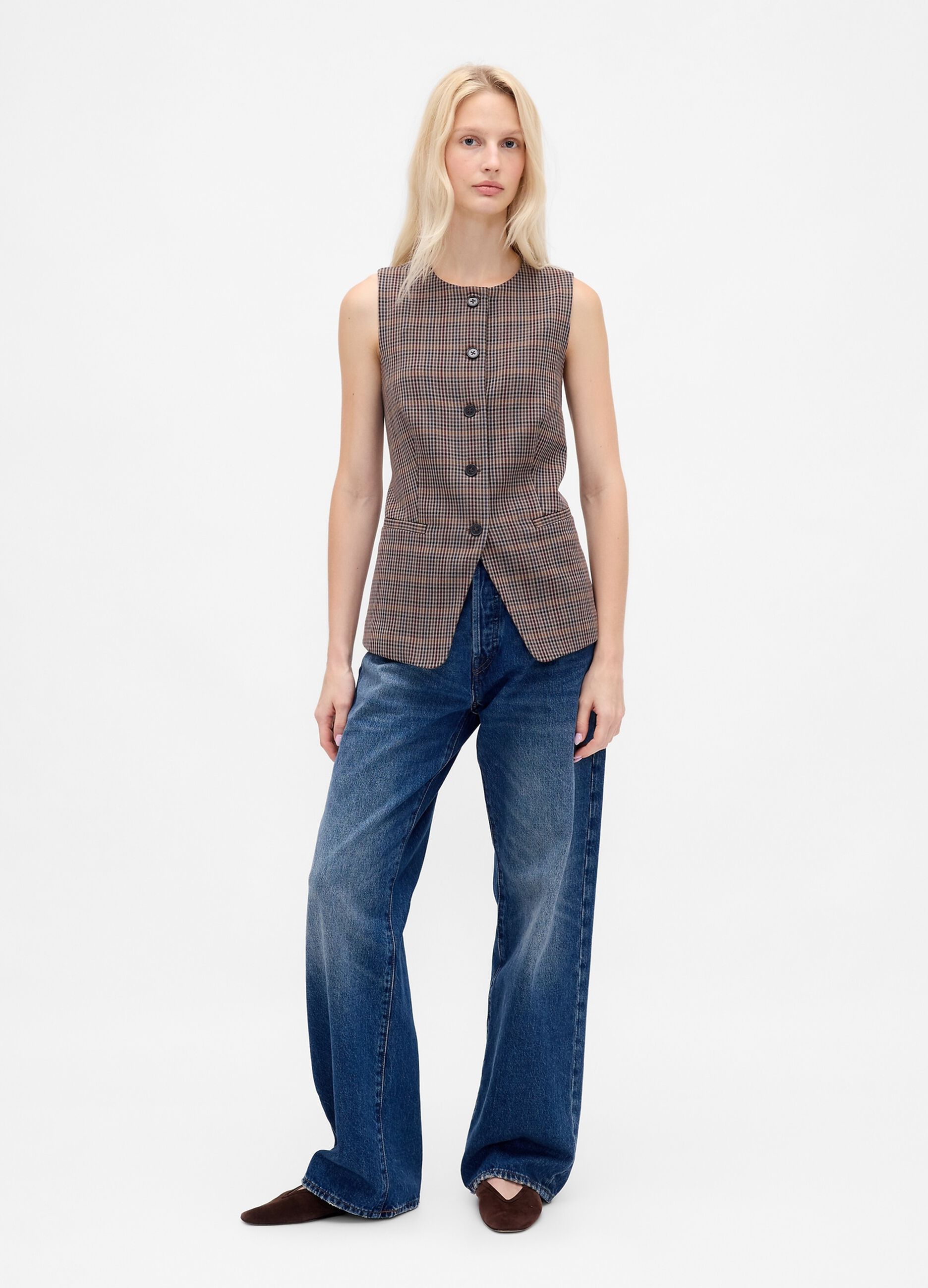 Gilet in tessuto elasticizzato