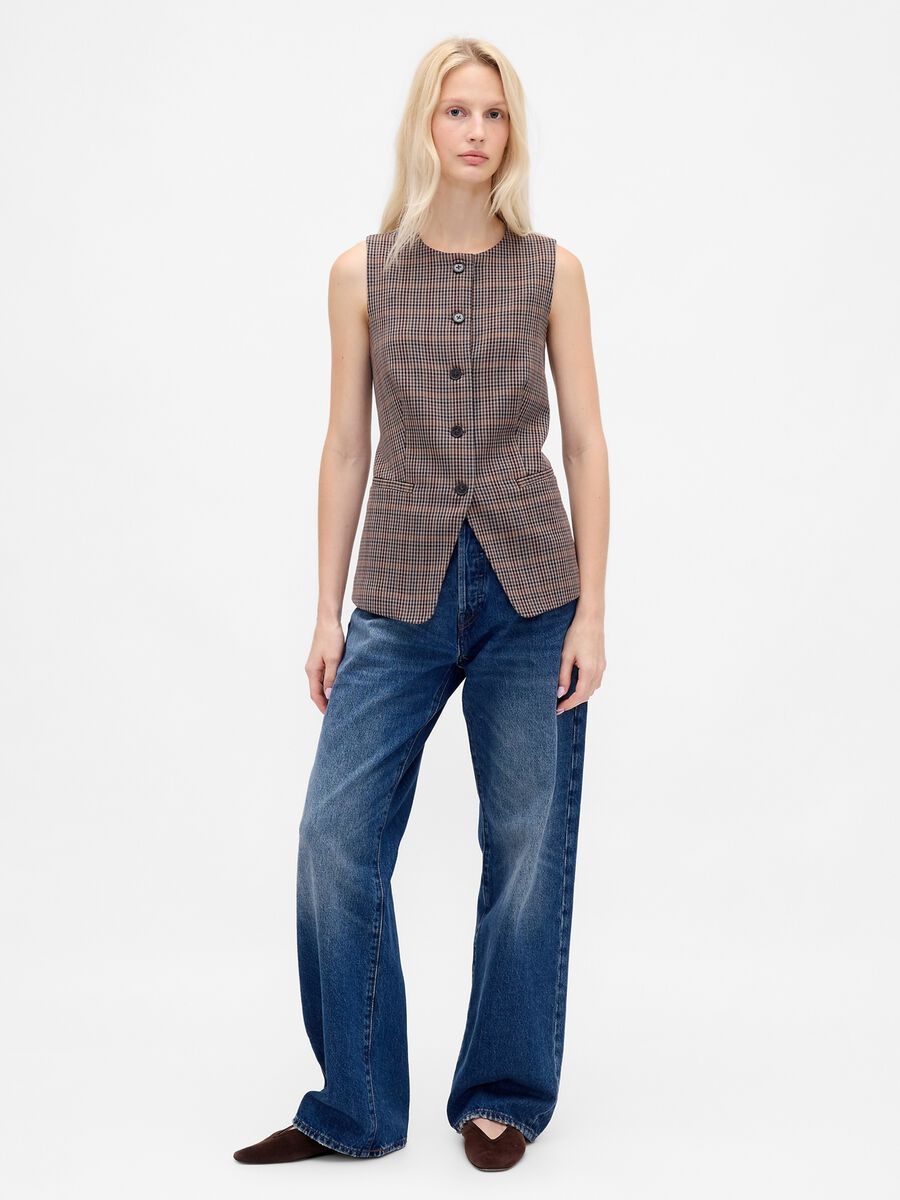 Multicolor vest in stretch fabric Woman_3