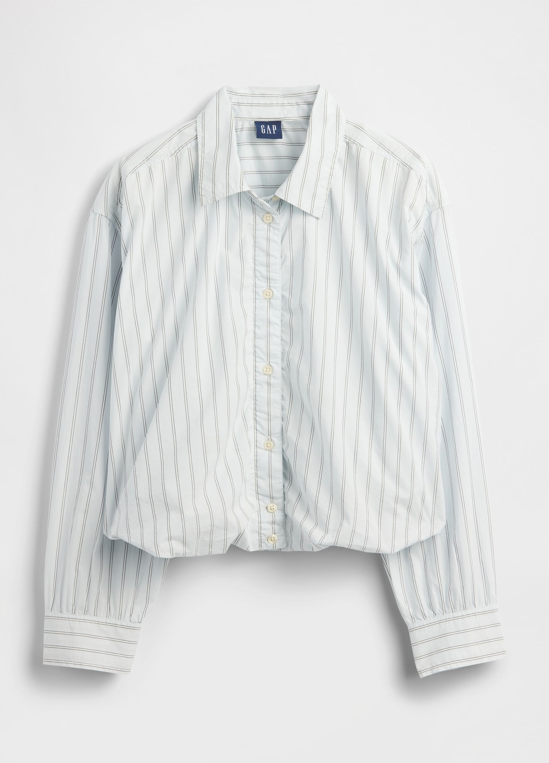 Camicia azzurra in cotone a righe_4