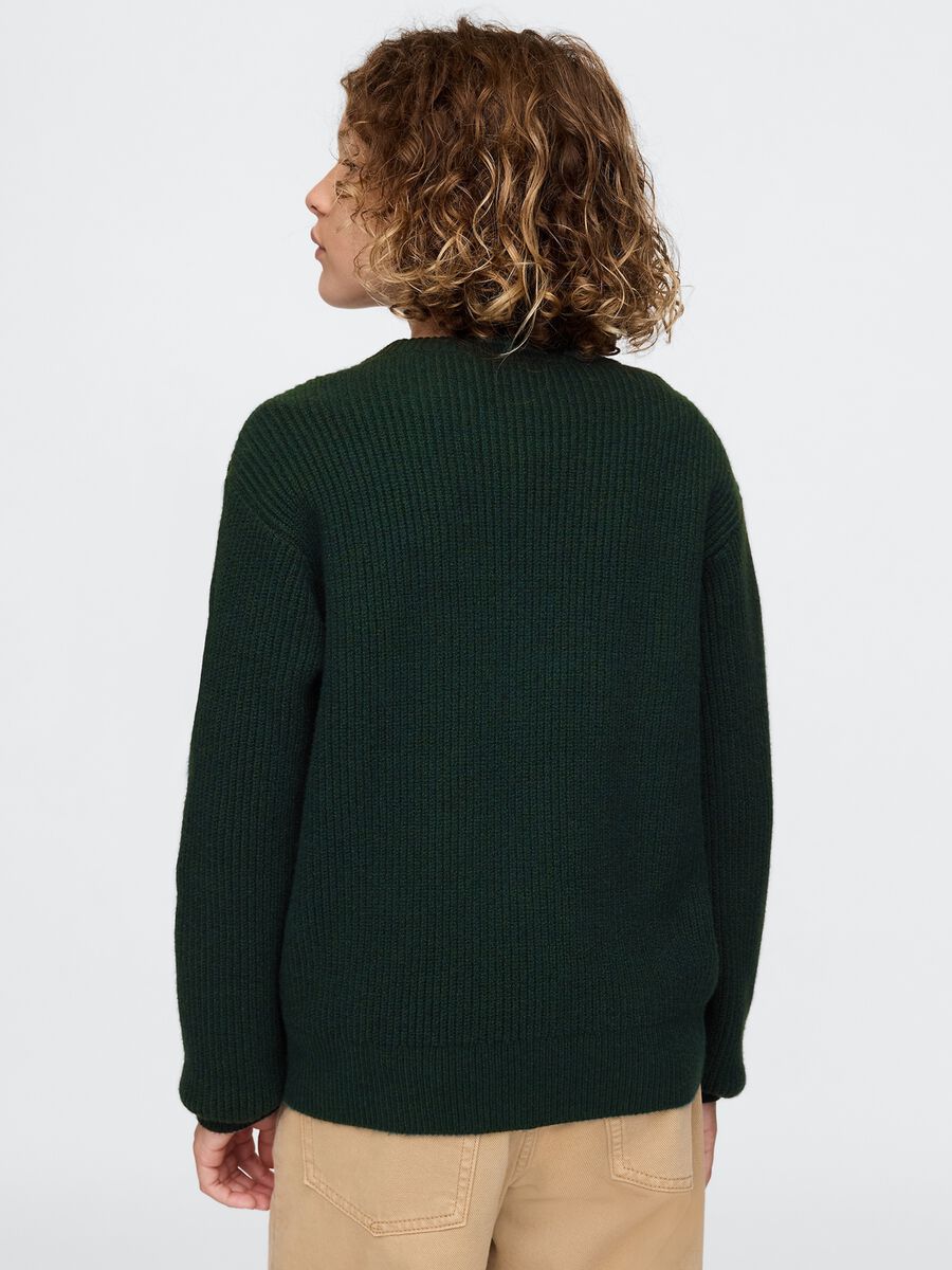 Pullover con lavorazione a coste inglesi Bambino_2