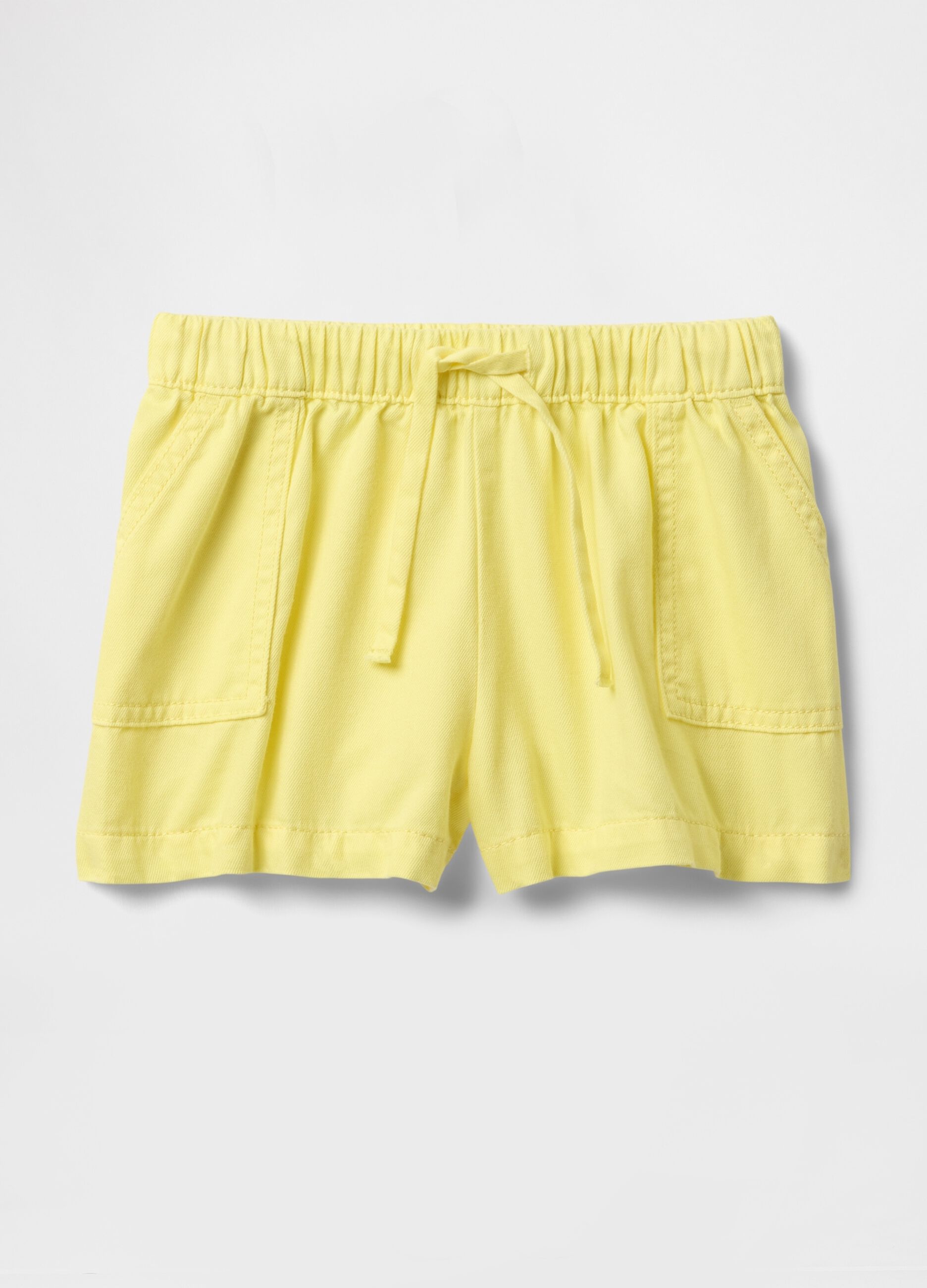 Shorts gialli con coulisse_1