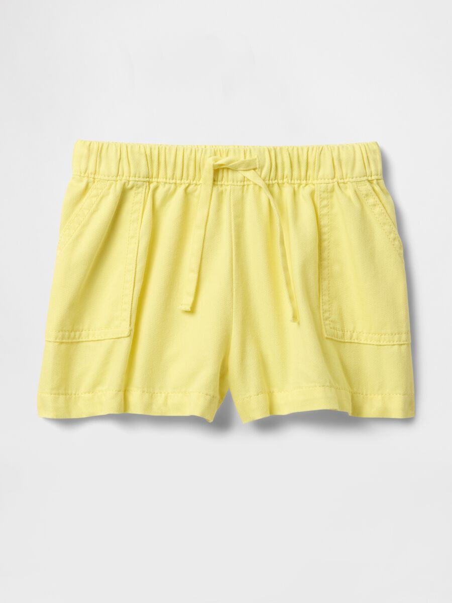 Shorts gialli con coulisse Bimba_1