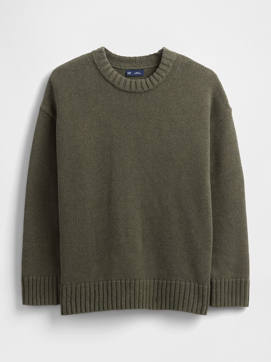 Maglione verde in cotone Donna_3