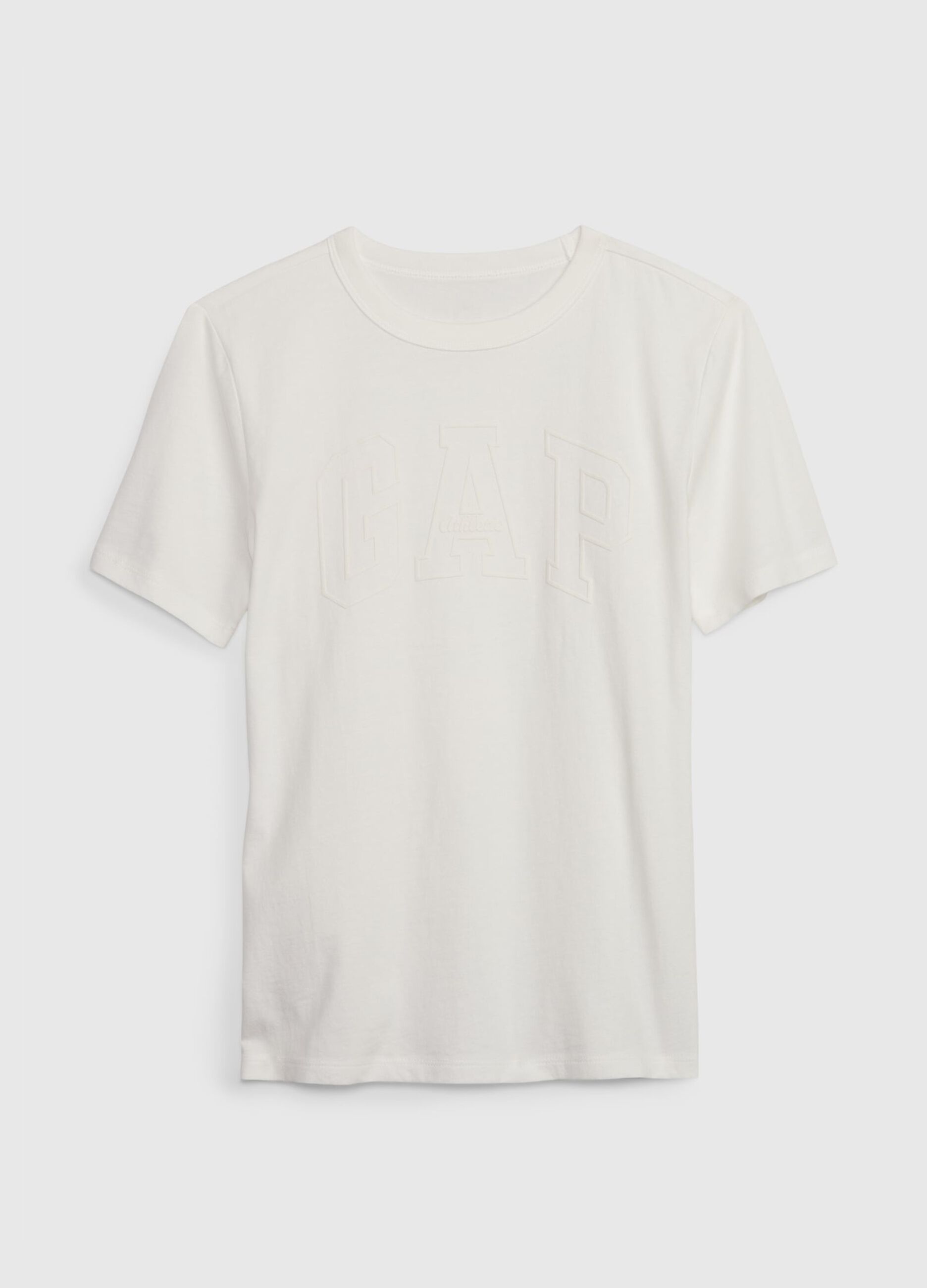 T-shirt in cotone con ricamo logo