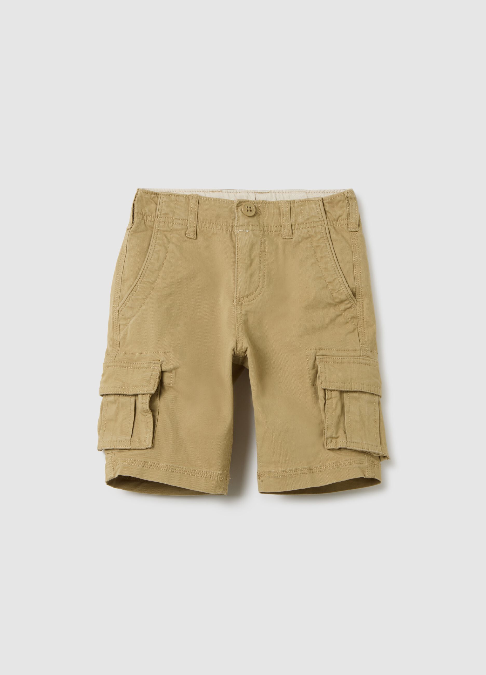 Bermuda cargo in cotone stretch
