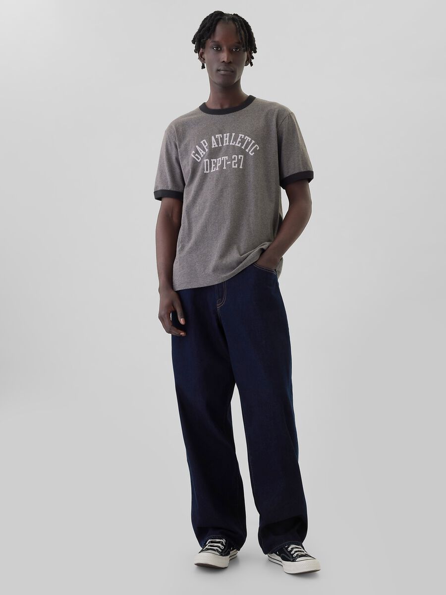 T-shirt in cotone con stampa logo Uomo_1
