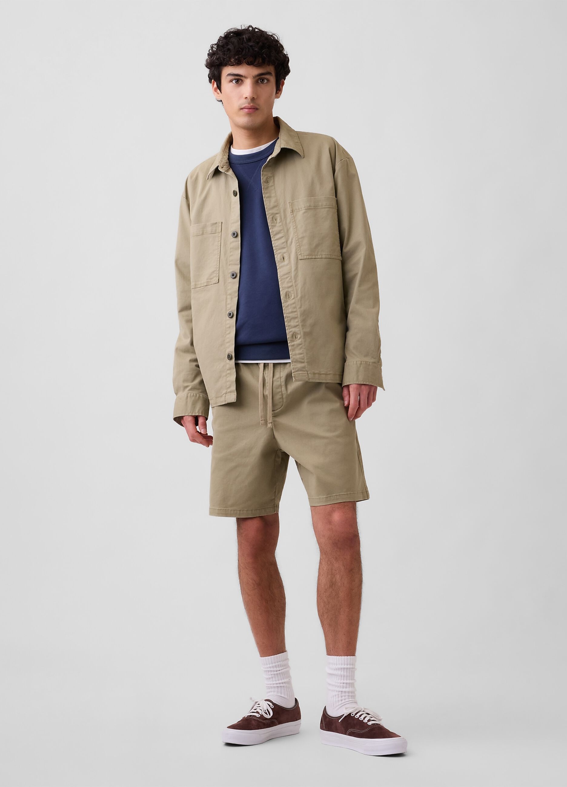 Stretch cotton shorts