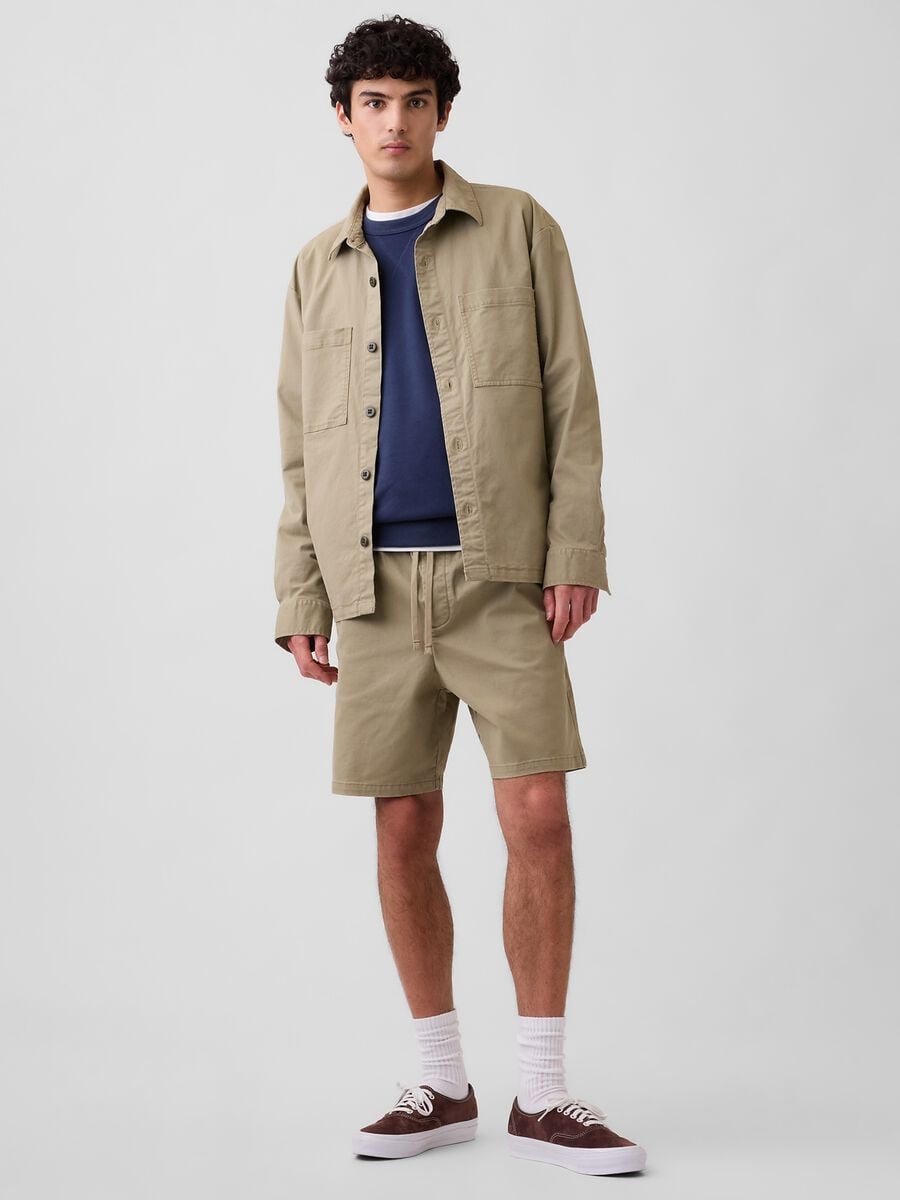 Stretch cotton shorts Man_4