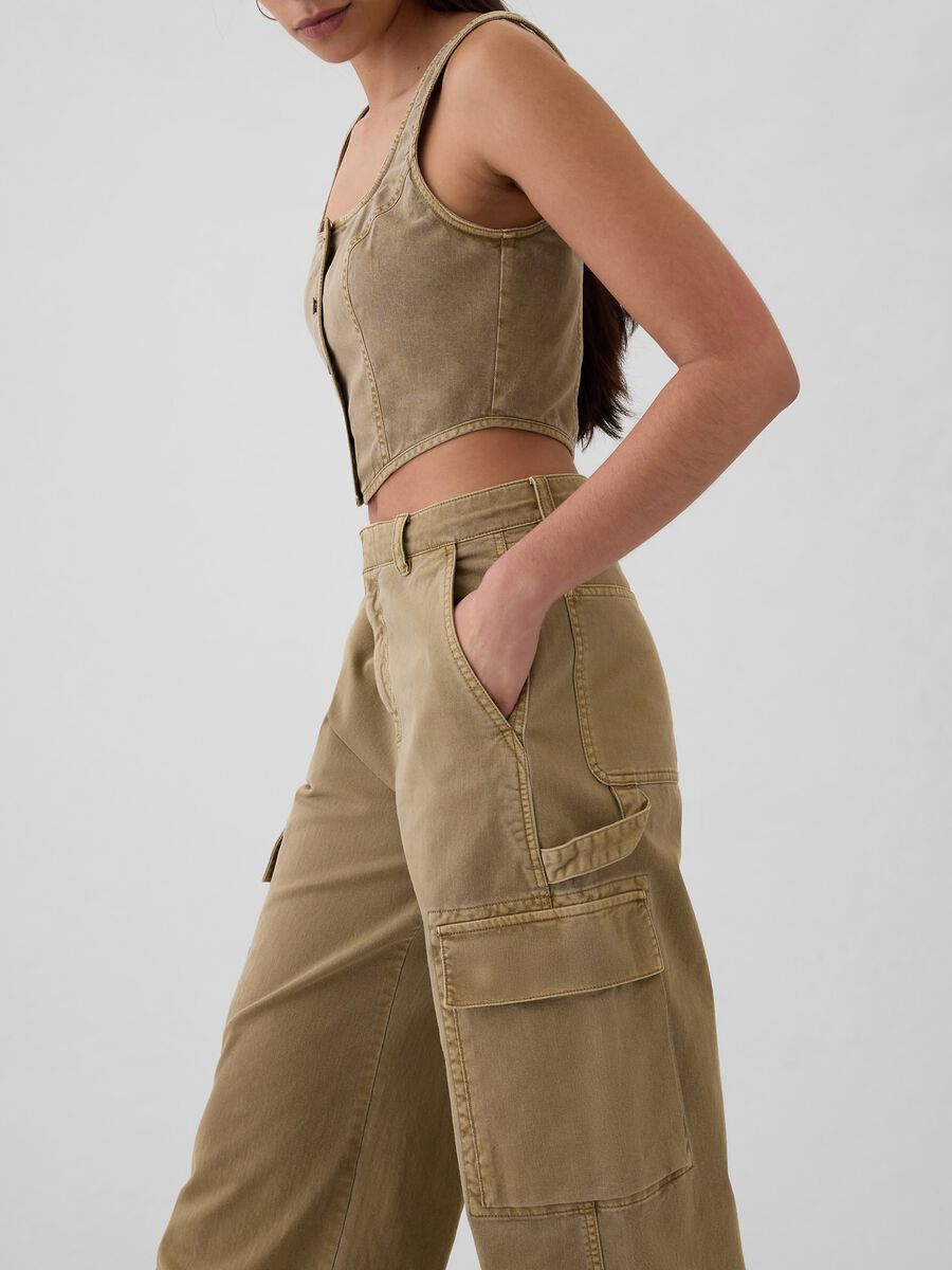 Pantalone cargo baggy fit Donna_4