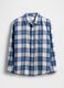 Camicia blu a maniche lunghe in cotone_3