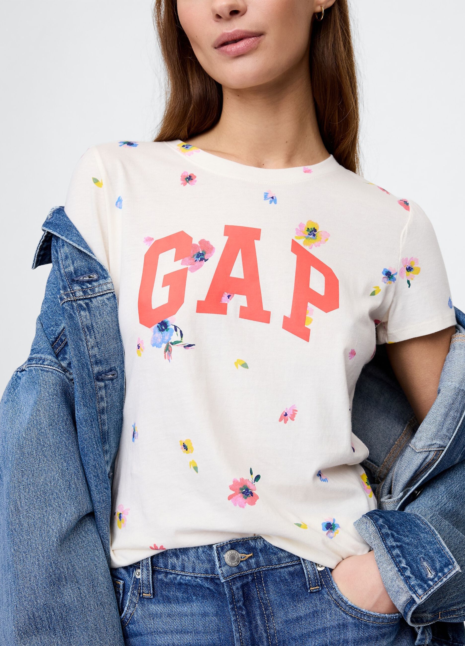 T-shirt a fiori Gap in cotone_3