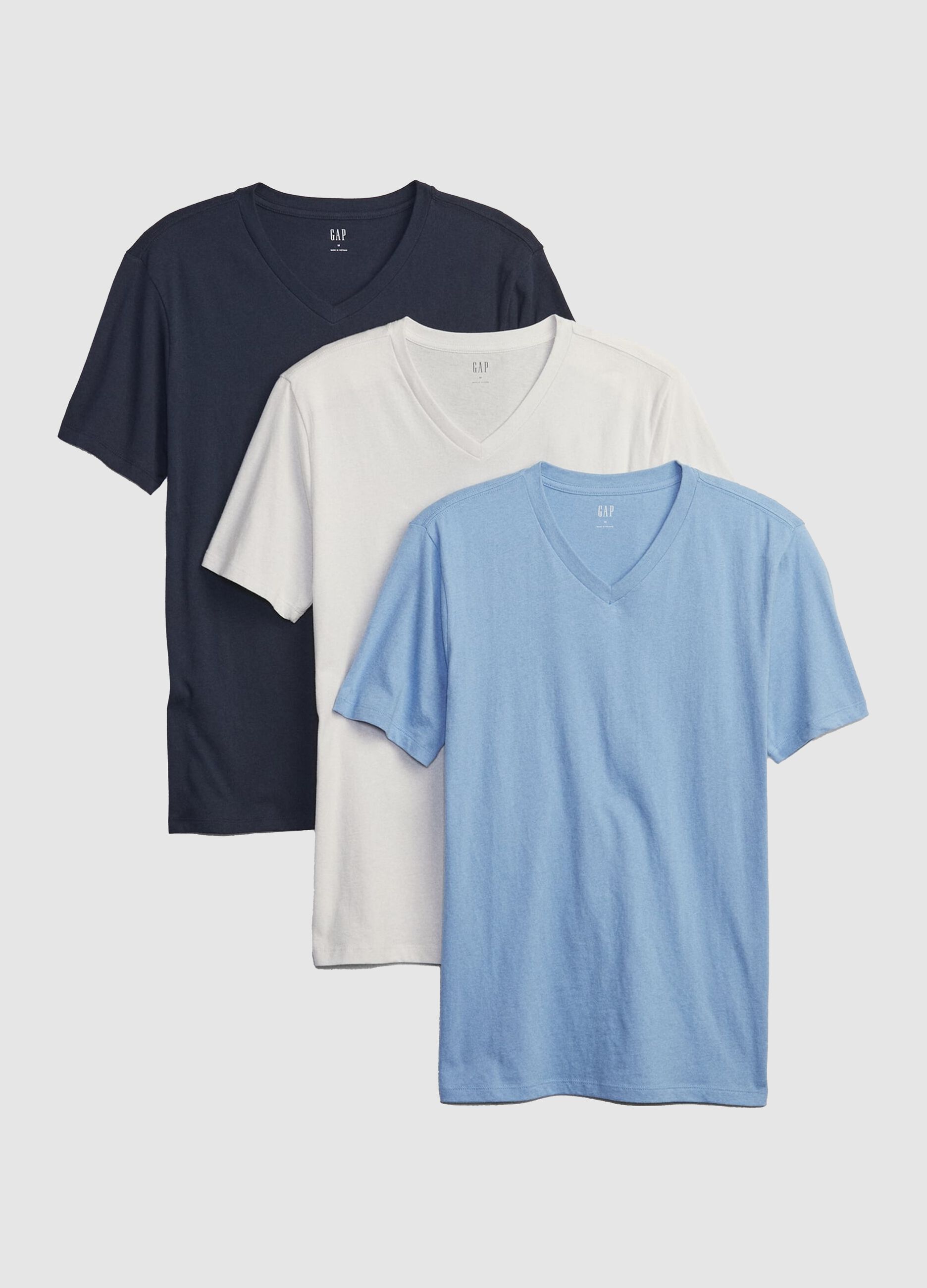 Tripack t-shirt con scollo a V