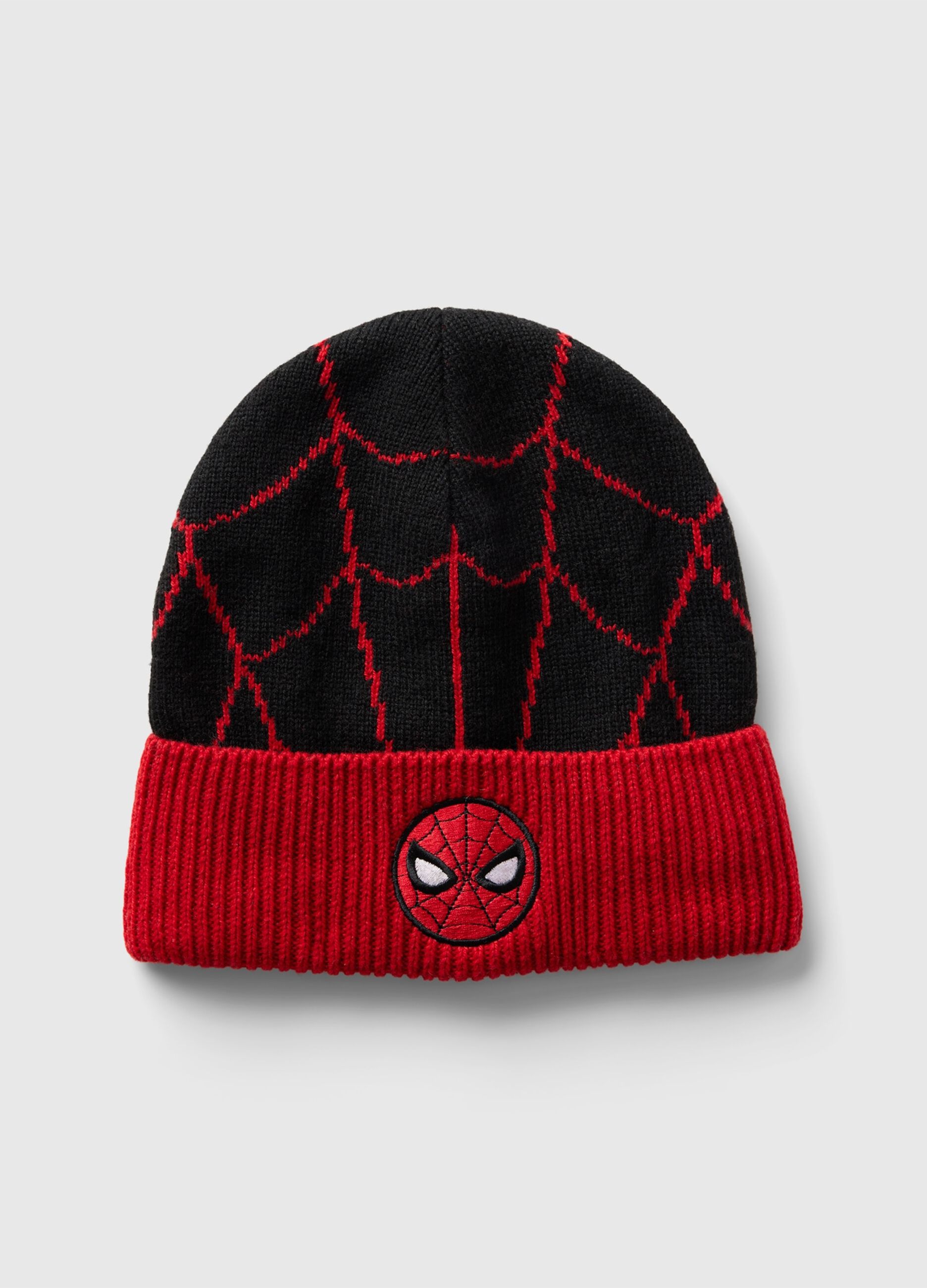 Berretto con disegno e ricamo Spider-Man