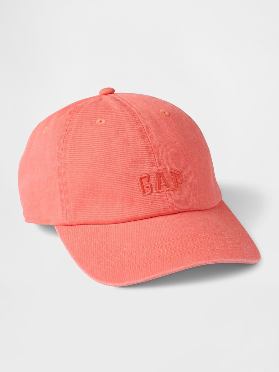 Cappello da baseball arancione in cotone Donna_0