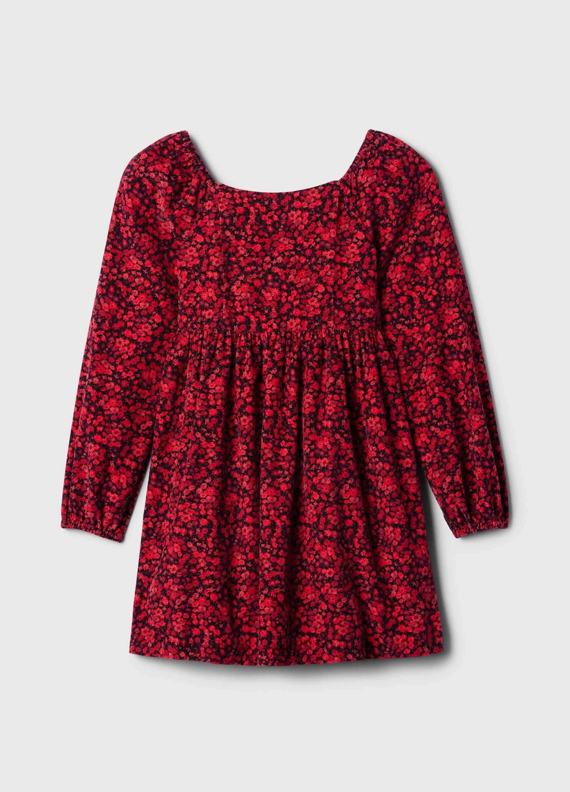 Vestito in cotone con maniche a sbuffo_2