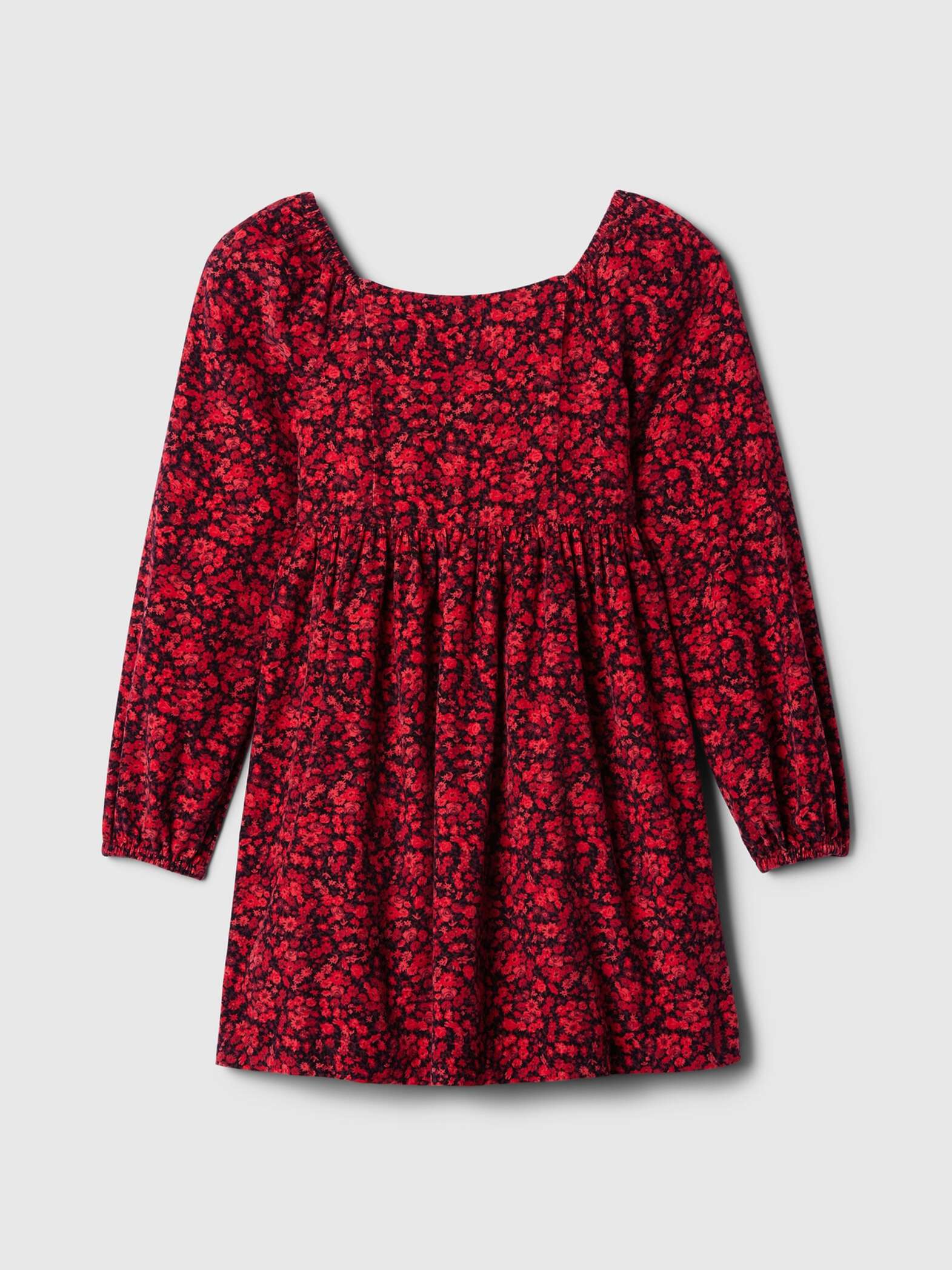 Vestito in cotone con maniche a sbuffo_2