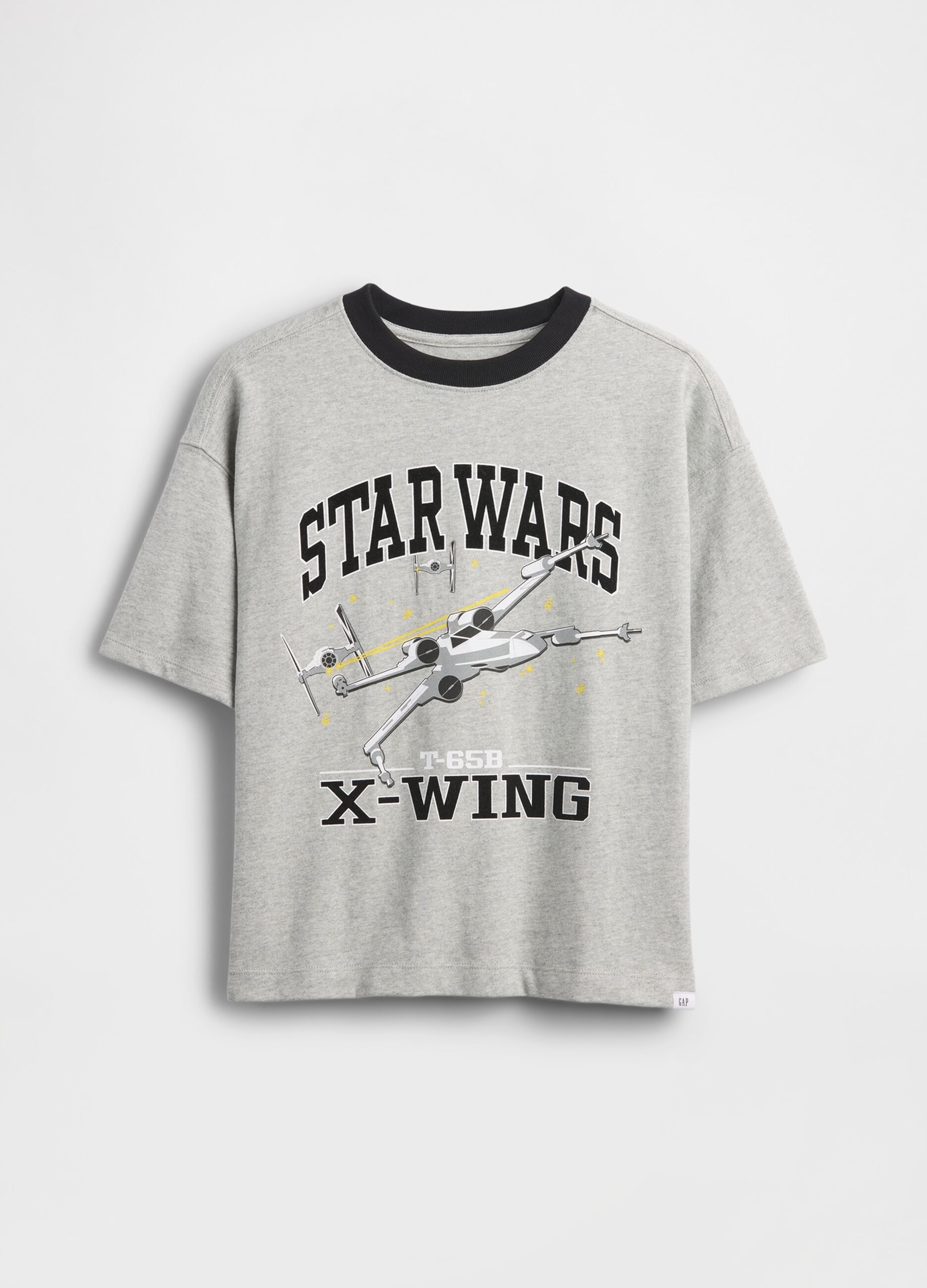 T-shirt grigia in cotone con stampa Star Wars
