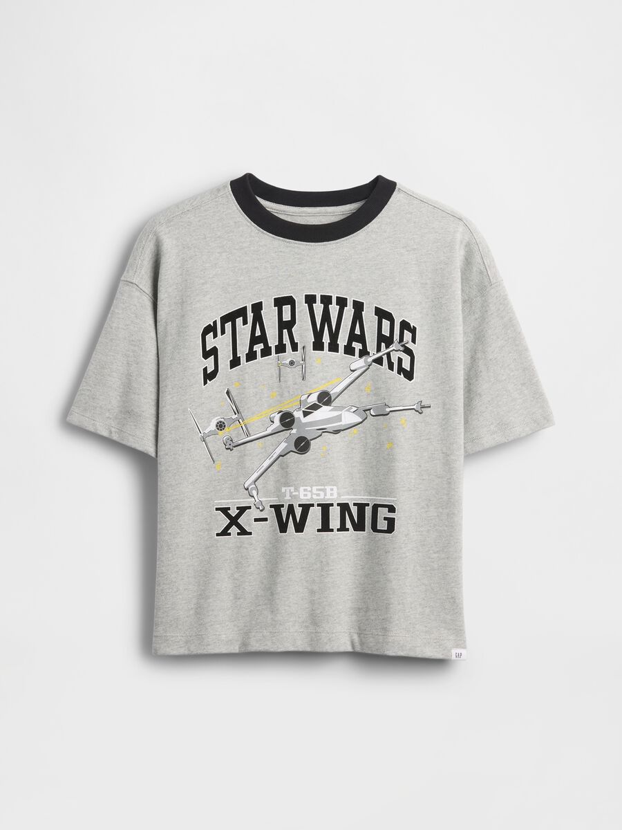 Grey cotton t-shirt with Star Wars print Boy_0
