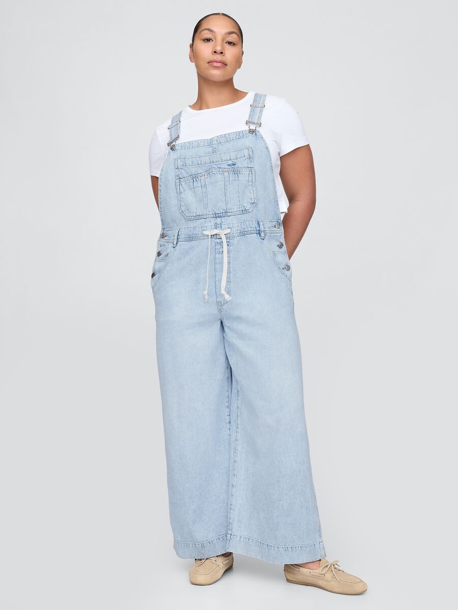 Salopette denim chiaro Gap Donna_4
