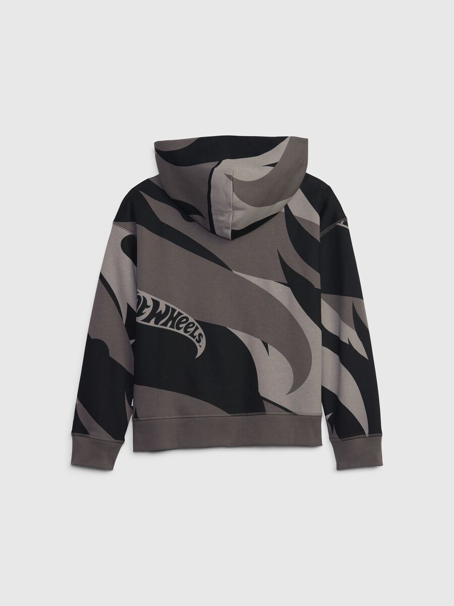 Sweatshirt with hood and Hot Wheels print Boy_1