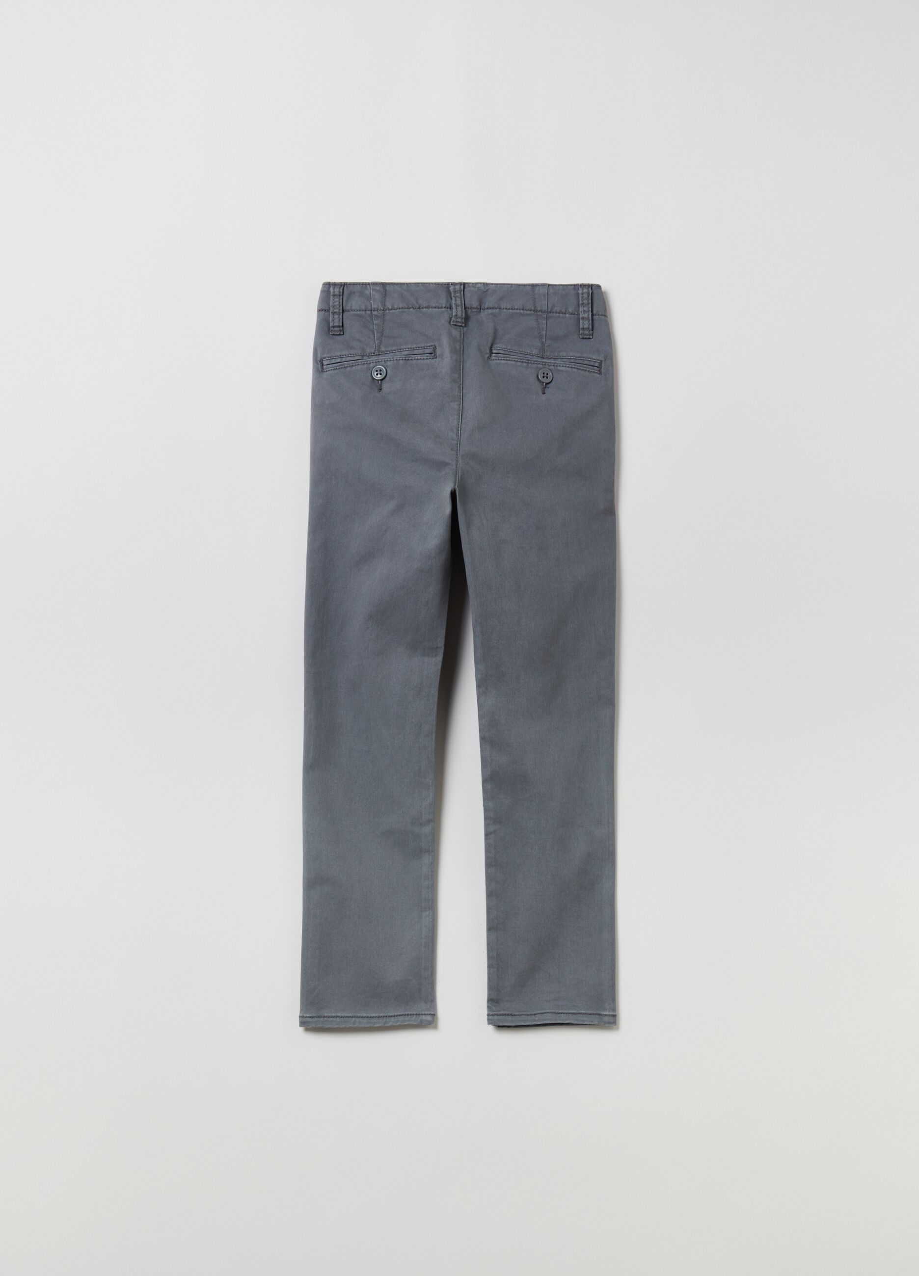 Pantaloni chino in cotone stretch_1